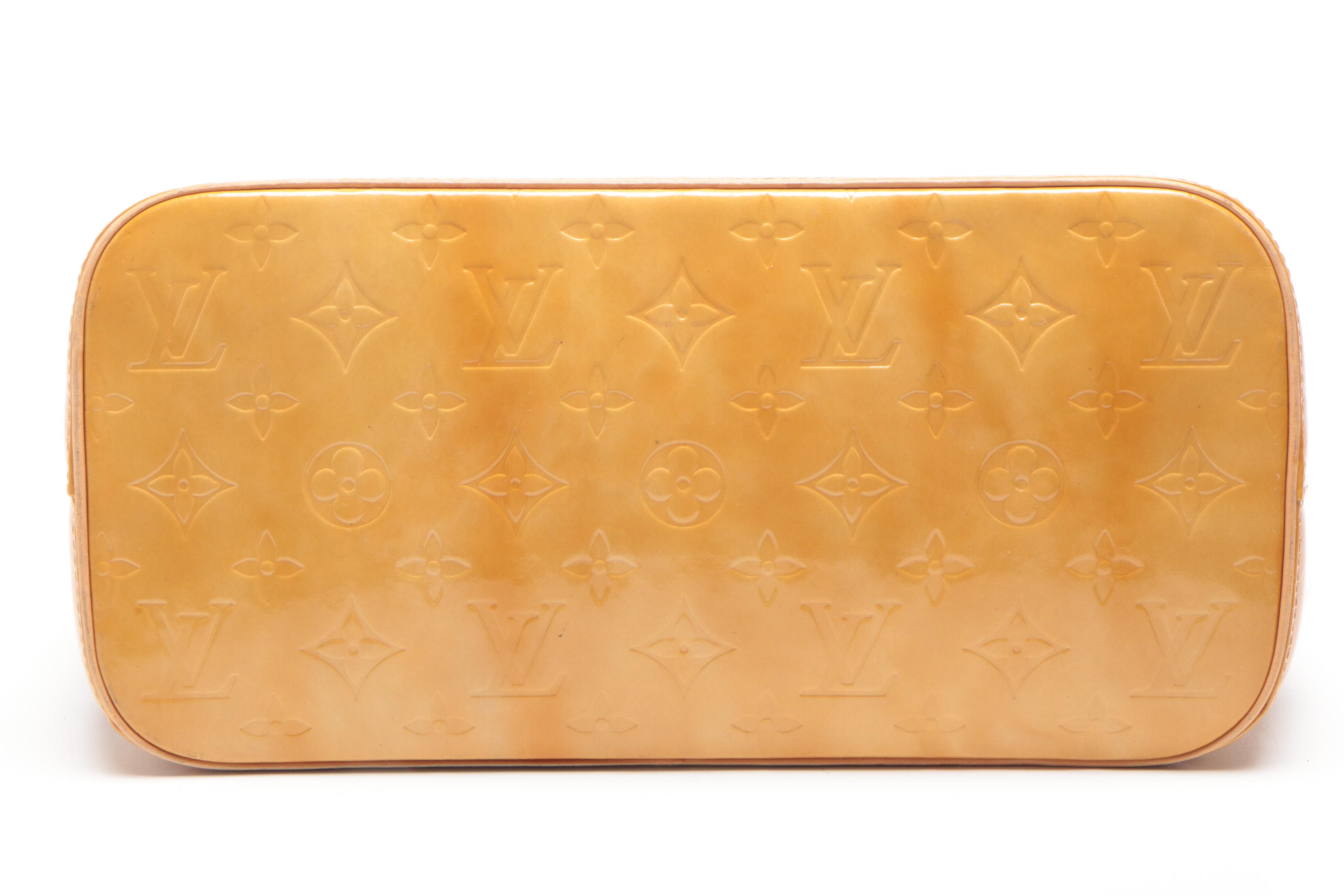 Louis Vuitton Lime Yellow Monogram Vernis Leather Houston Tote Bag