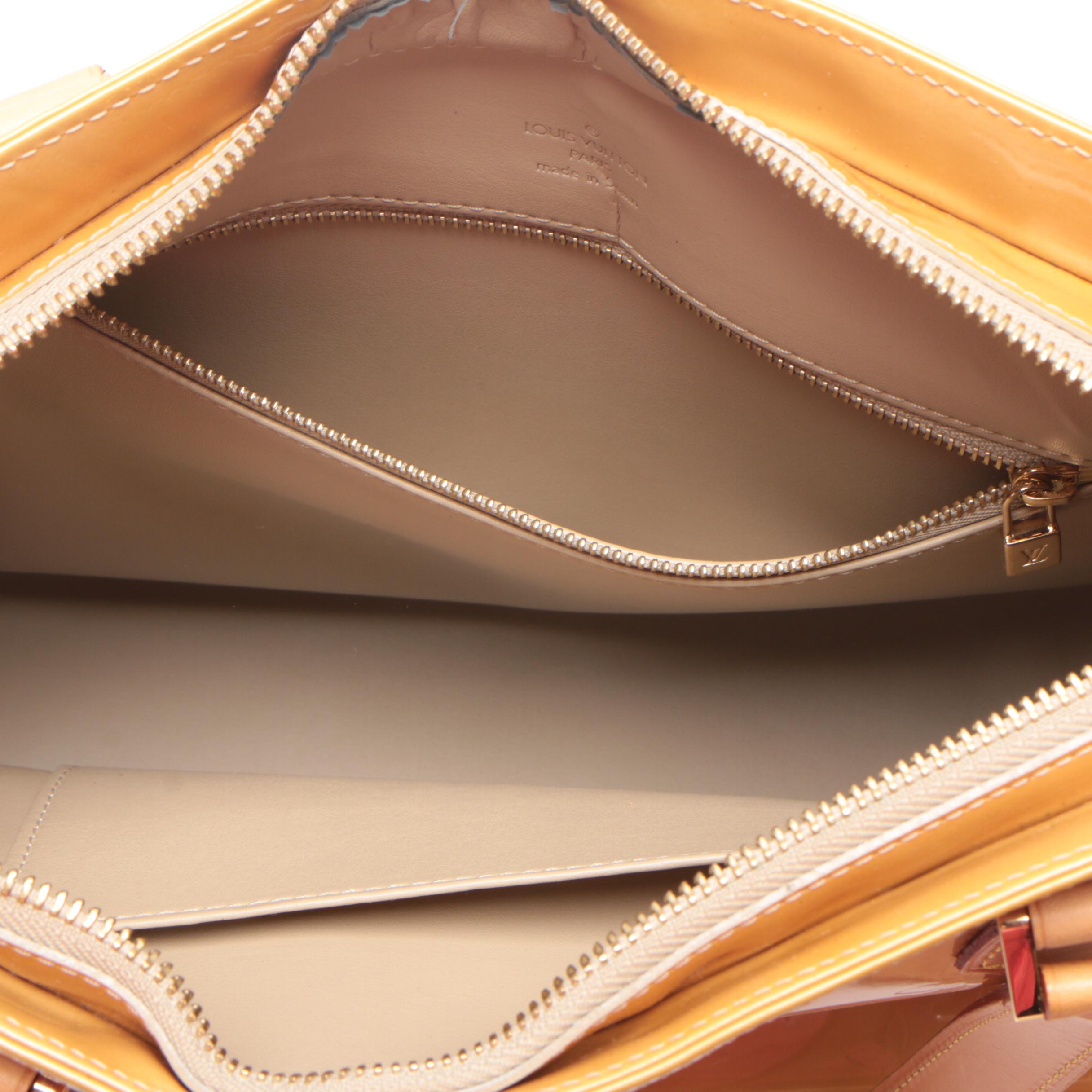 Louis Vuitton Lime Yellow Monogram Vernis Leather Houston Tote Bag