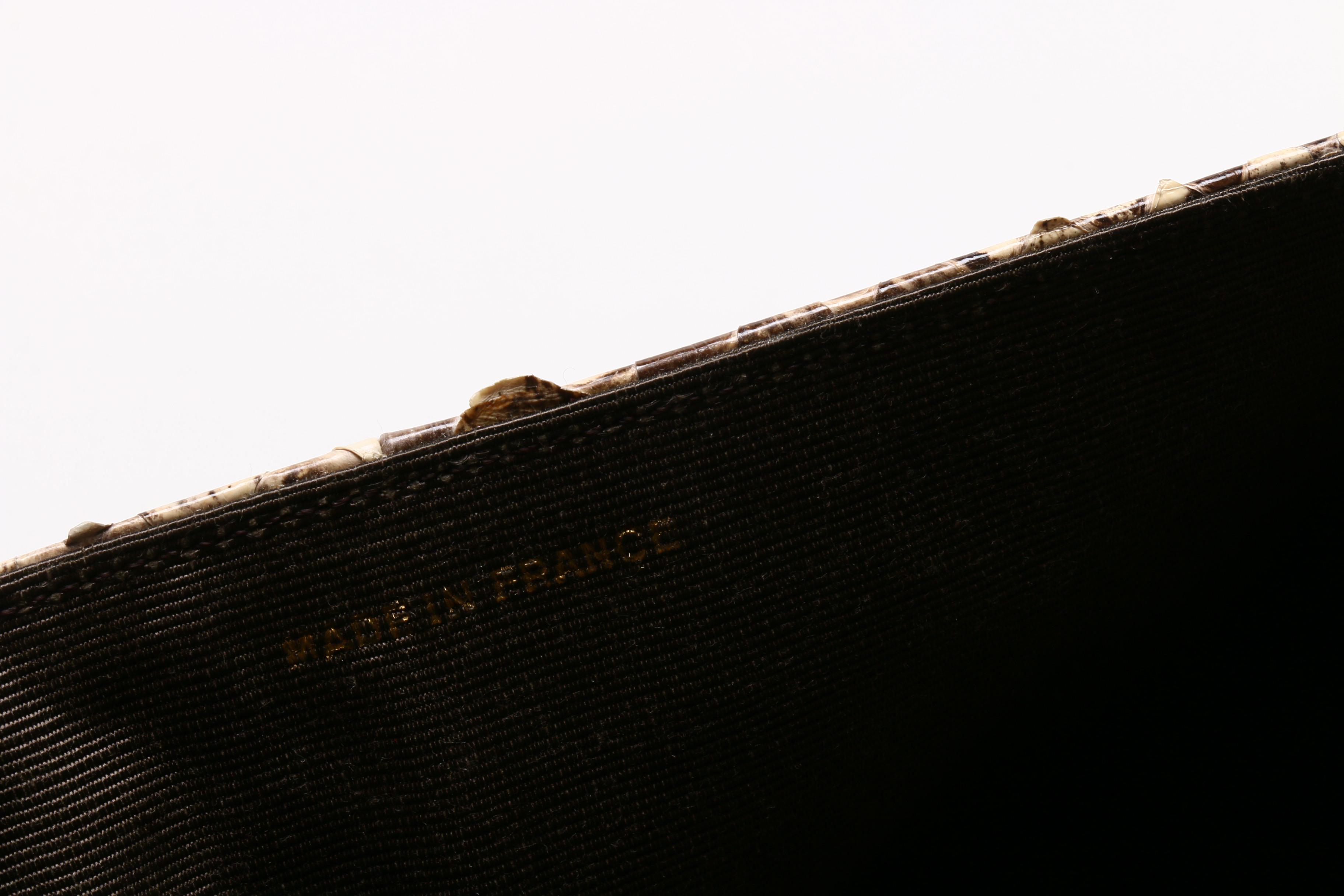 Yves Saint Laurent Python Skin Envelope Clutch, Vintage