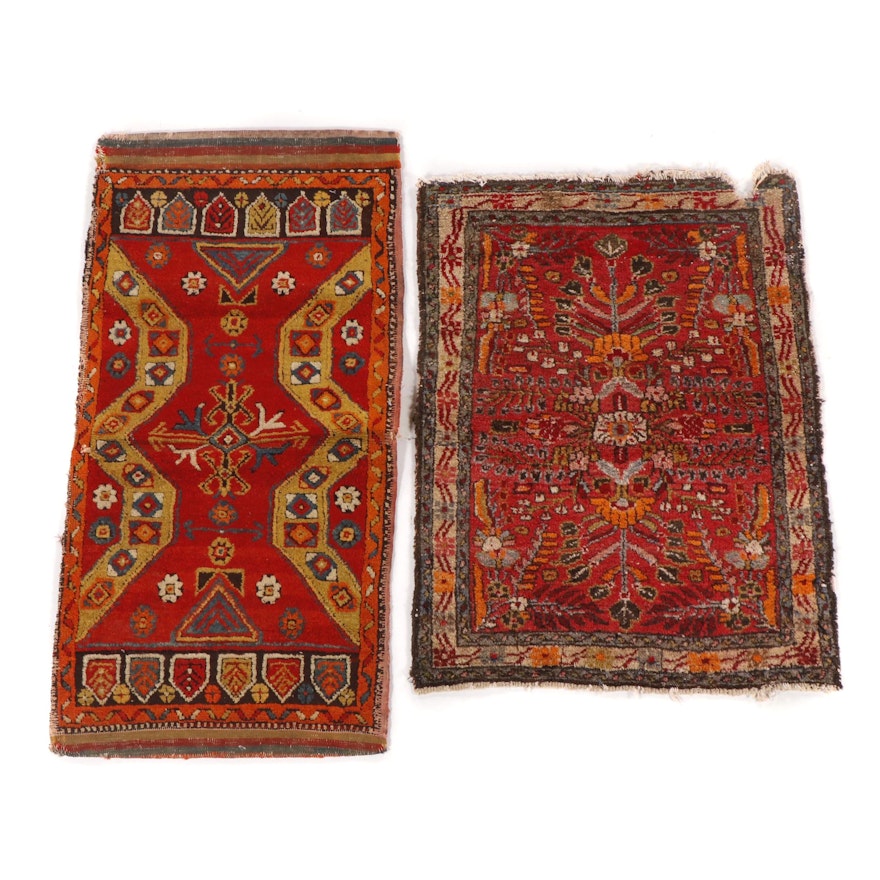 Hand-Knotted Turkish Yuruk and Persian Hamadan Wool Rugs