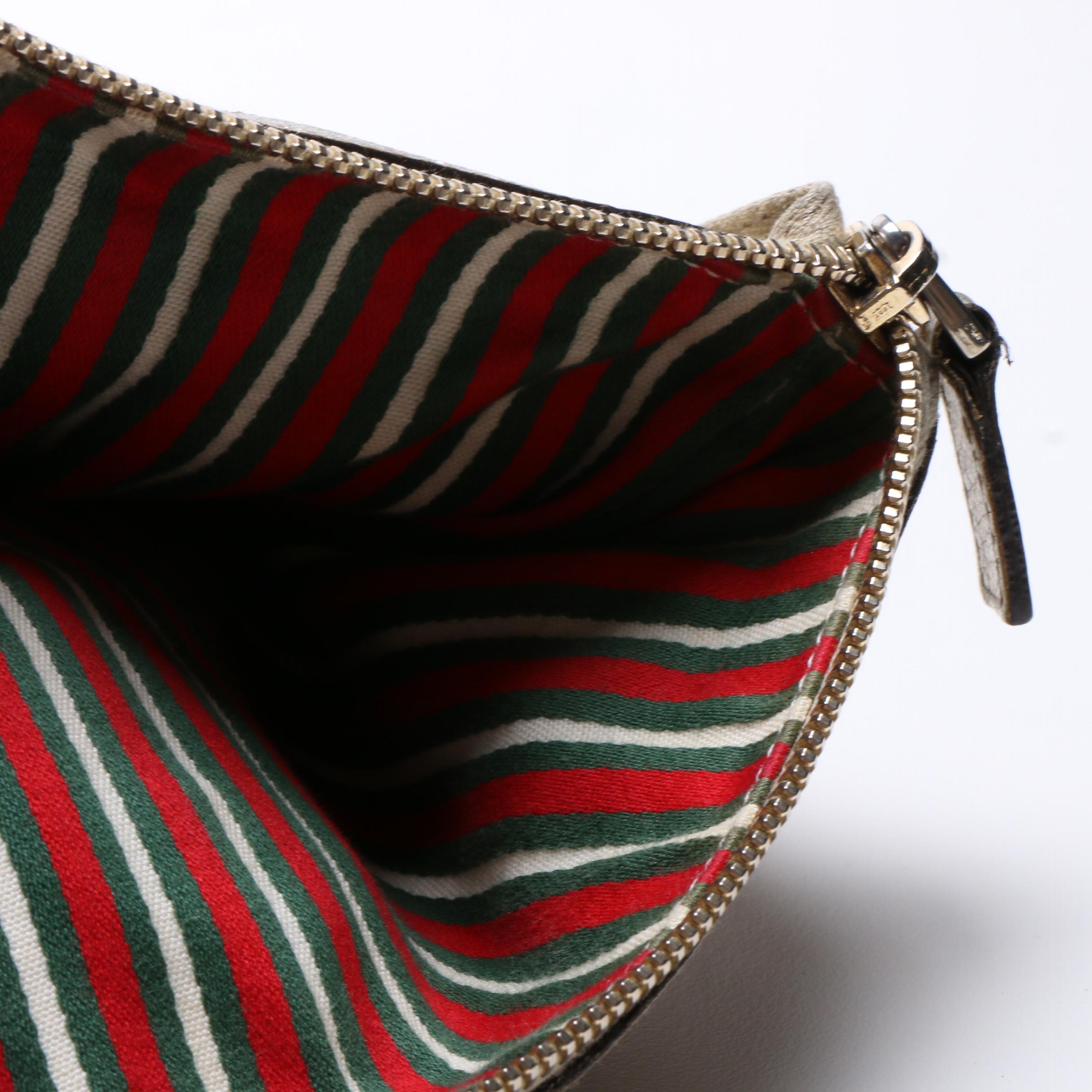 Gucci GG Supreme Canvas Tote with Metallic Gold Leather Trim
