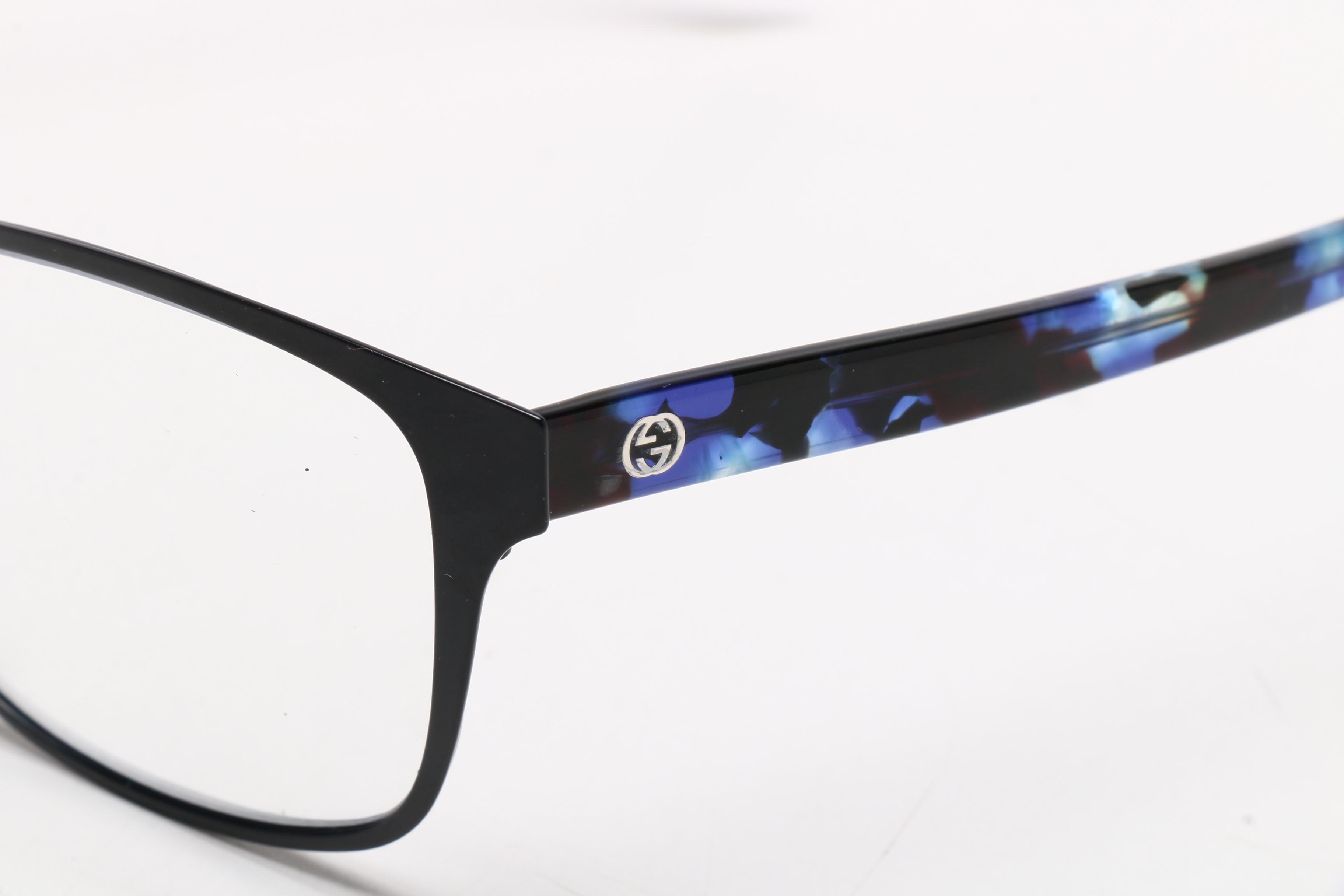 Fendi Logo and Gucci Black Eyeglasses