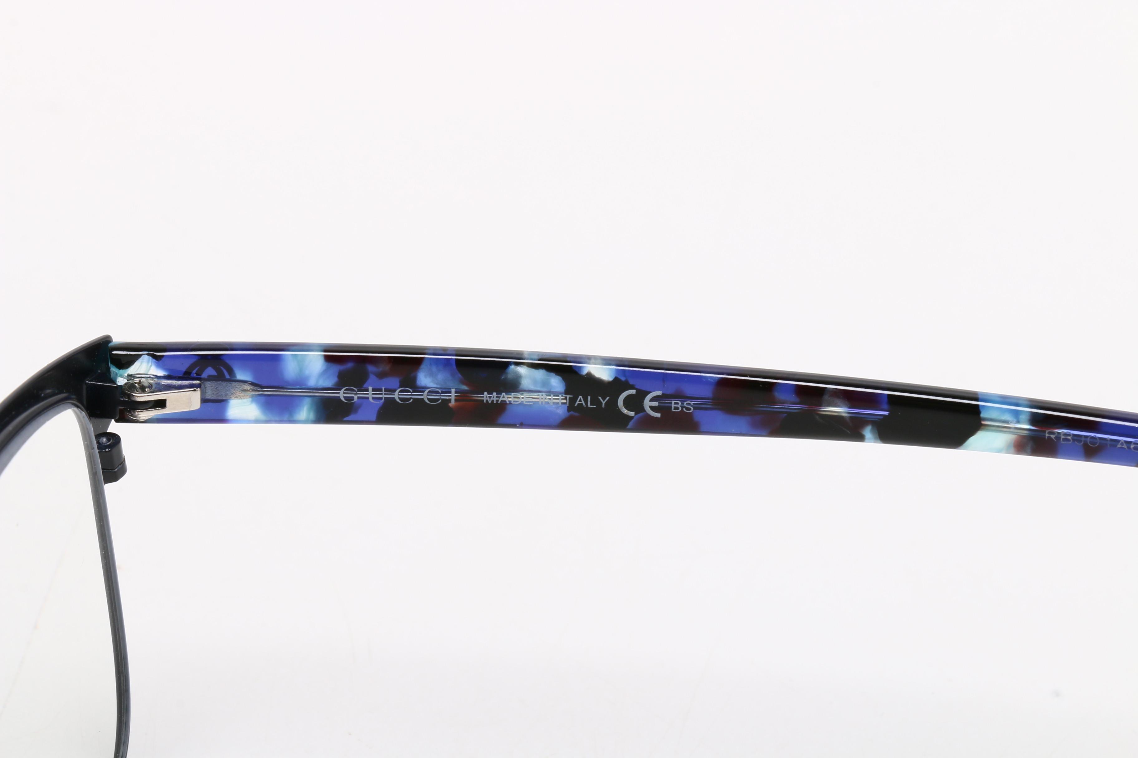 Fendi Logo and Gucci Black Eyeglasses