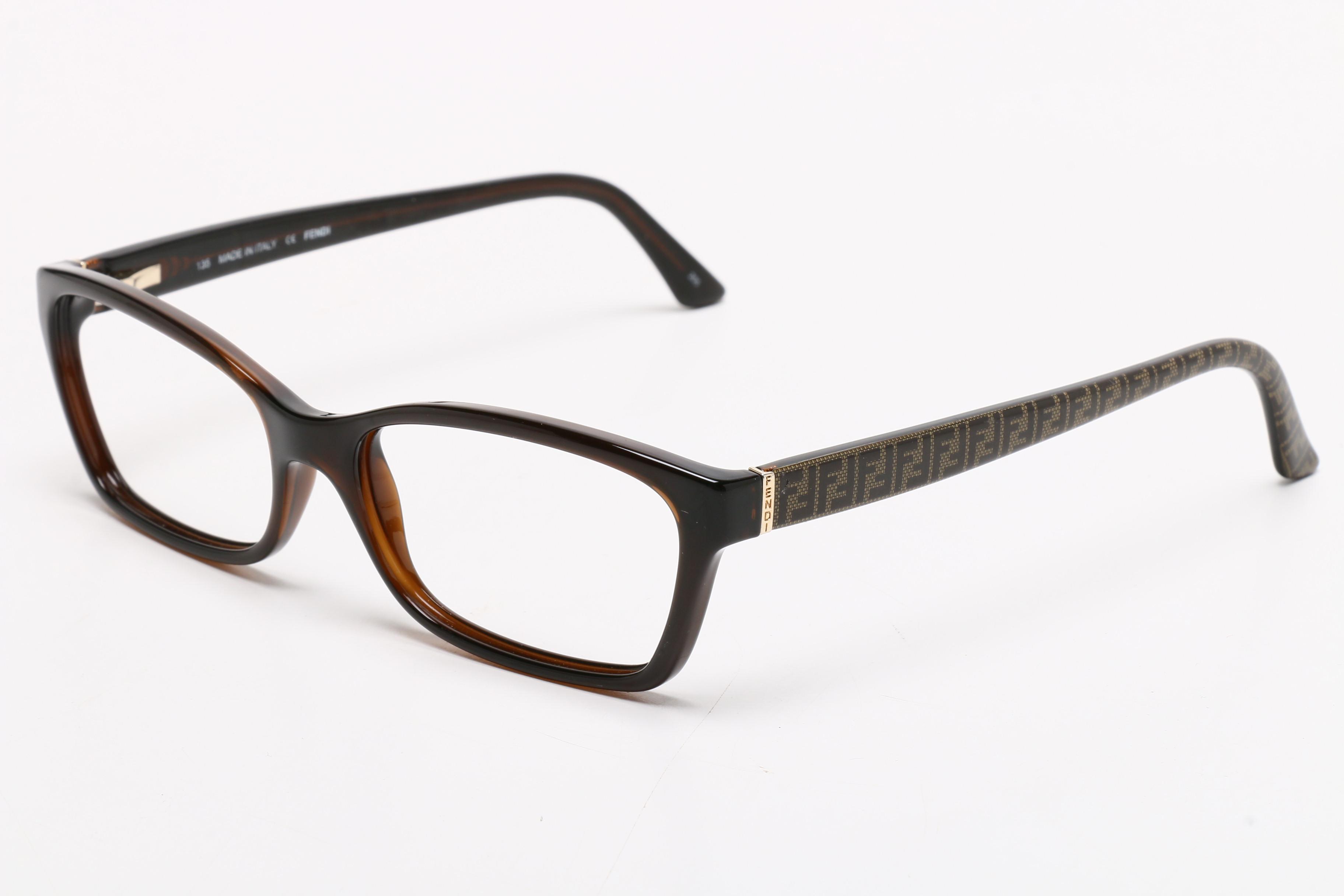 Fendi Logo and Gucci Black Eyeglasses