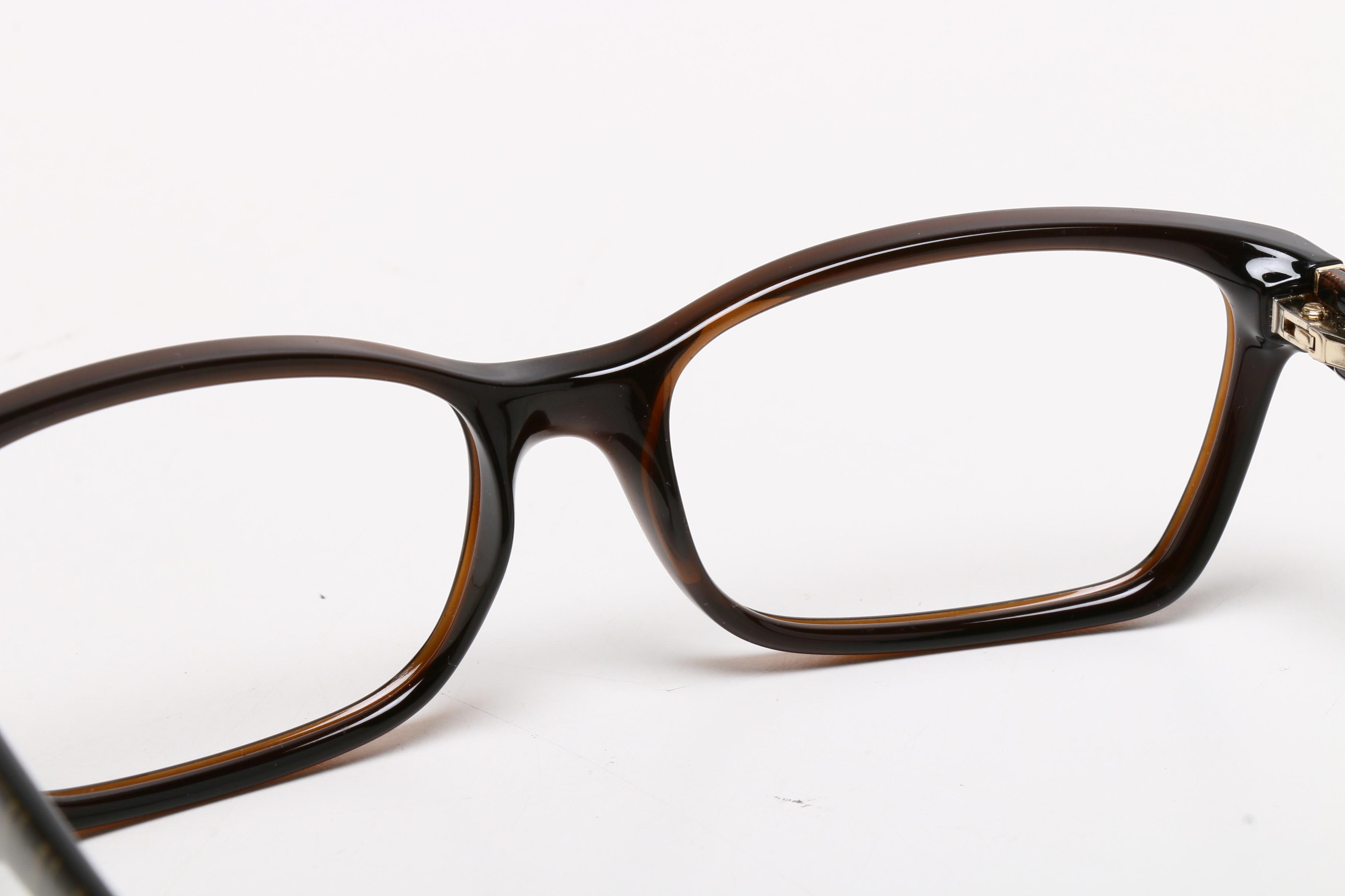 Fendi Logo and Gucci Black Eyeglasses