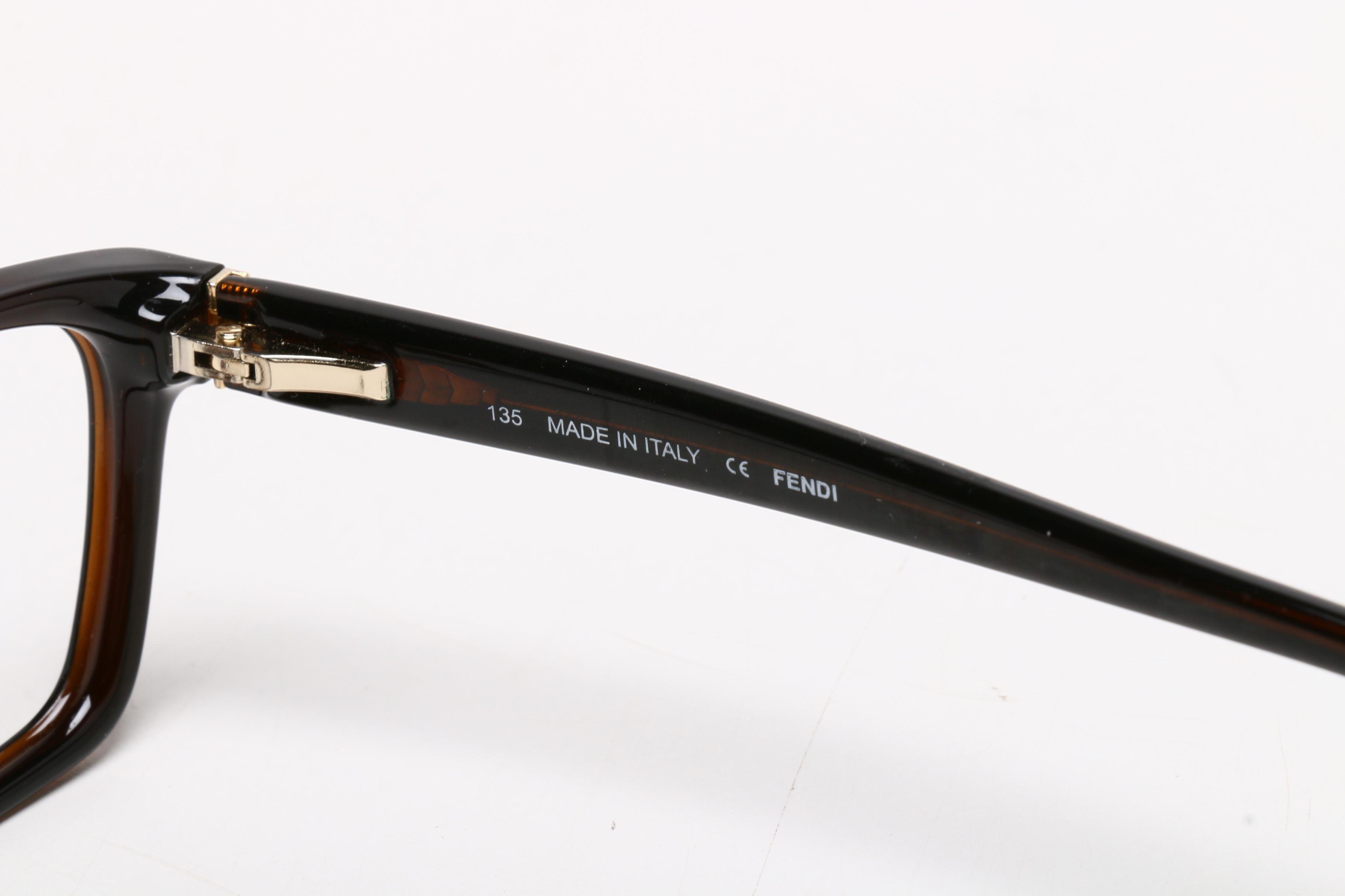 Fendi Logo and Gucci Black Eyeglasses