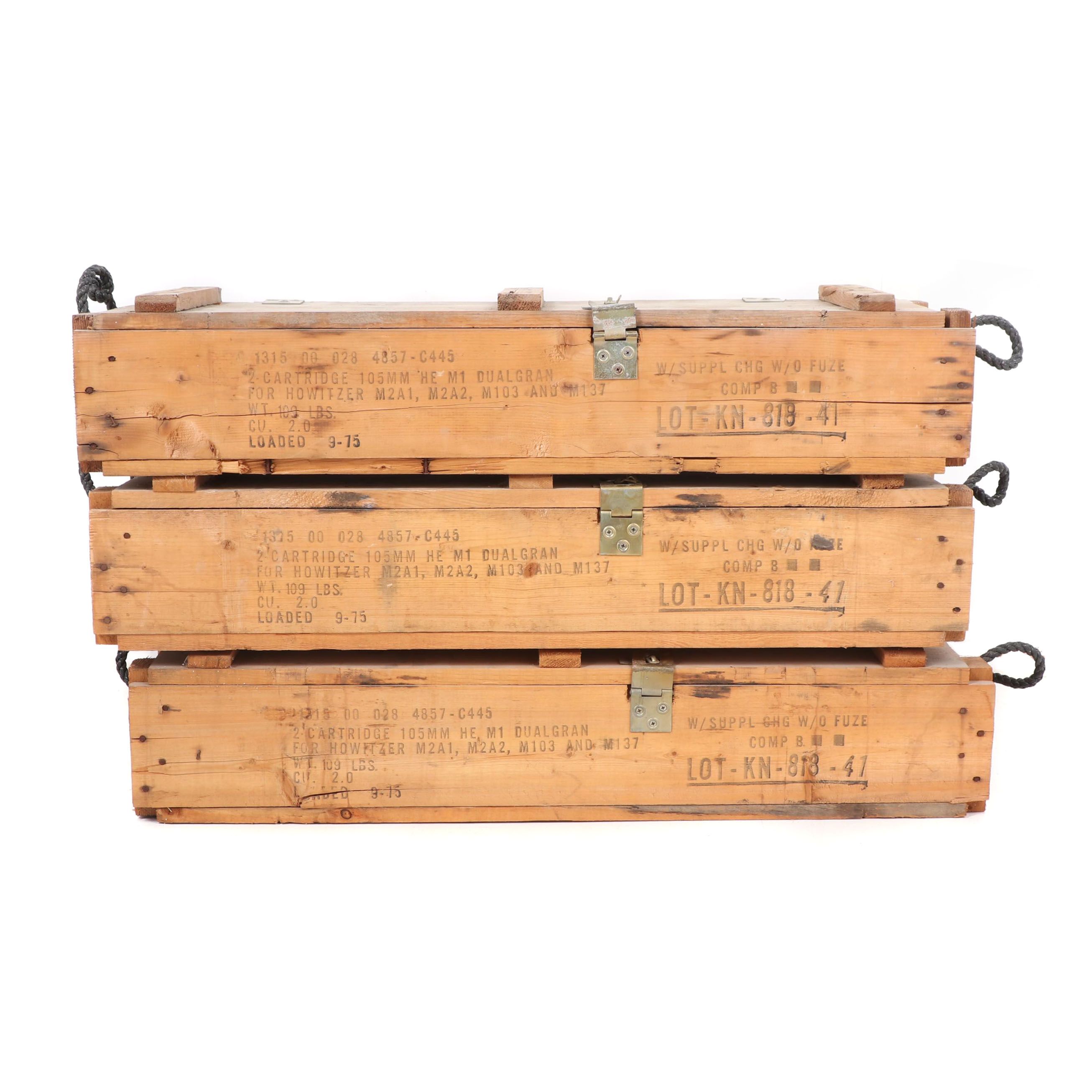 Vietnam War Era U.S. Military Ammunition Crates