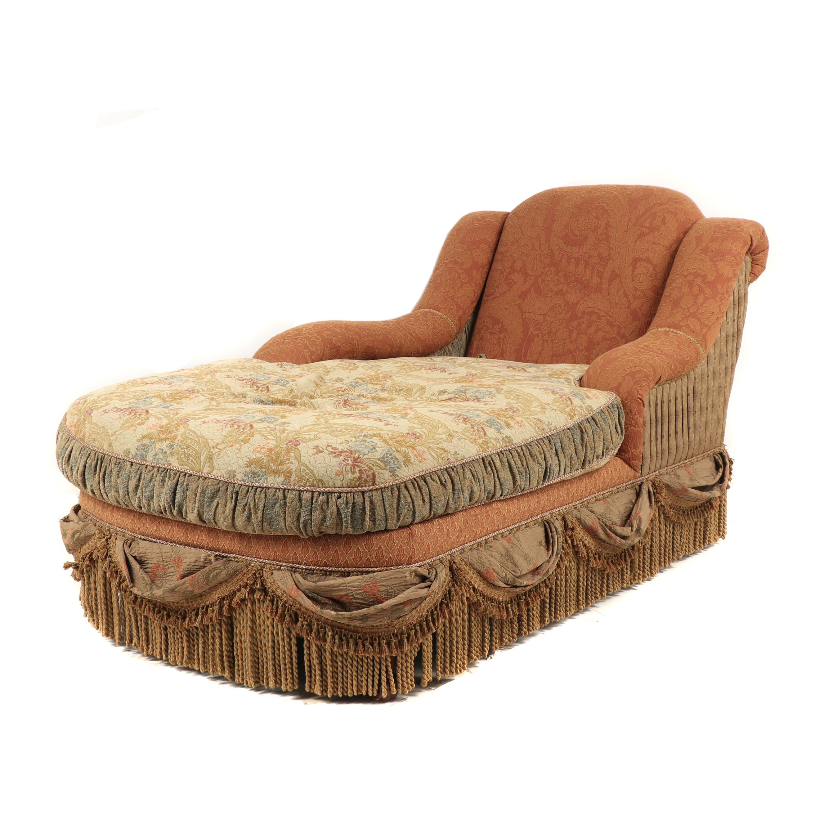 Jeff Zimmerman Collection Custom Upholstered Chaise Lounge, Late 20th Century