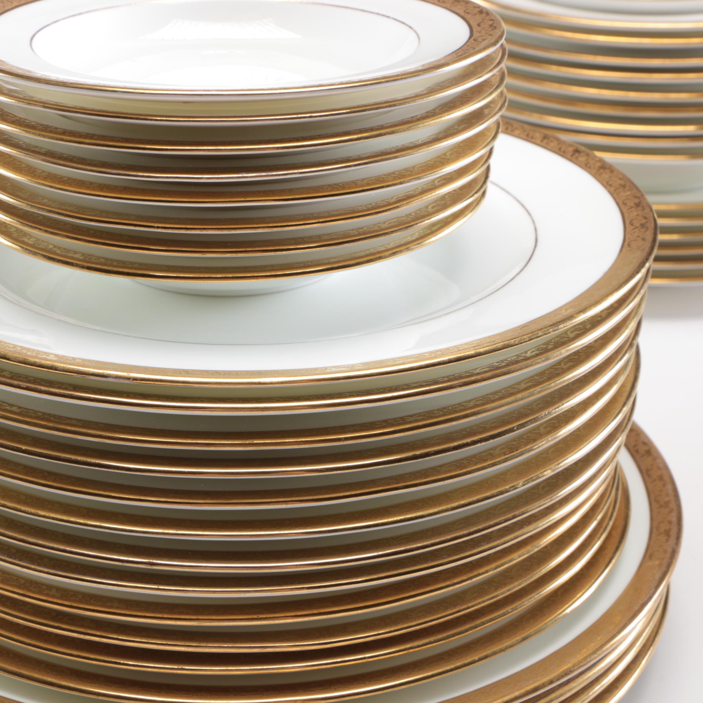 Cauldon and D&C Porcelain Gold and White Dinnerware