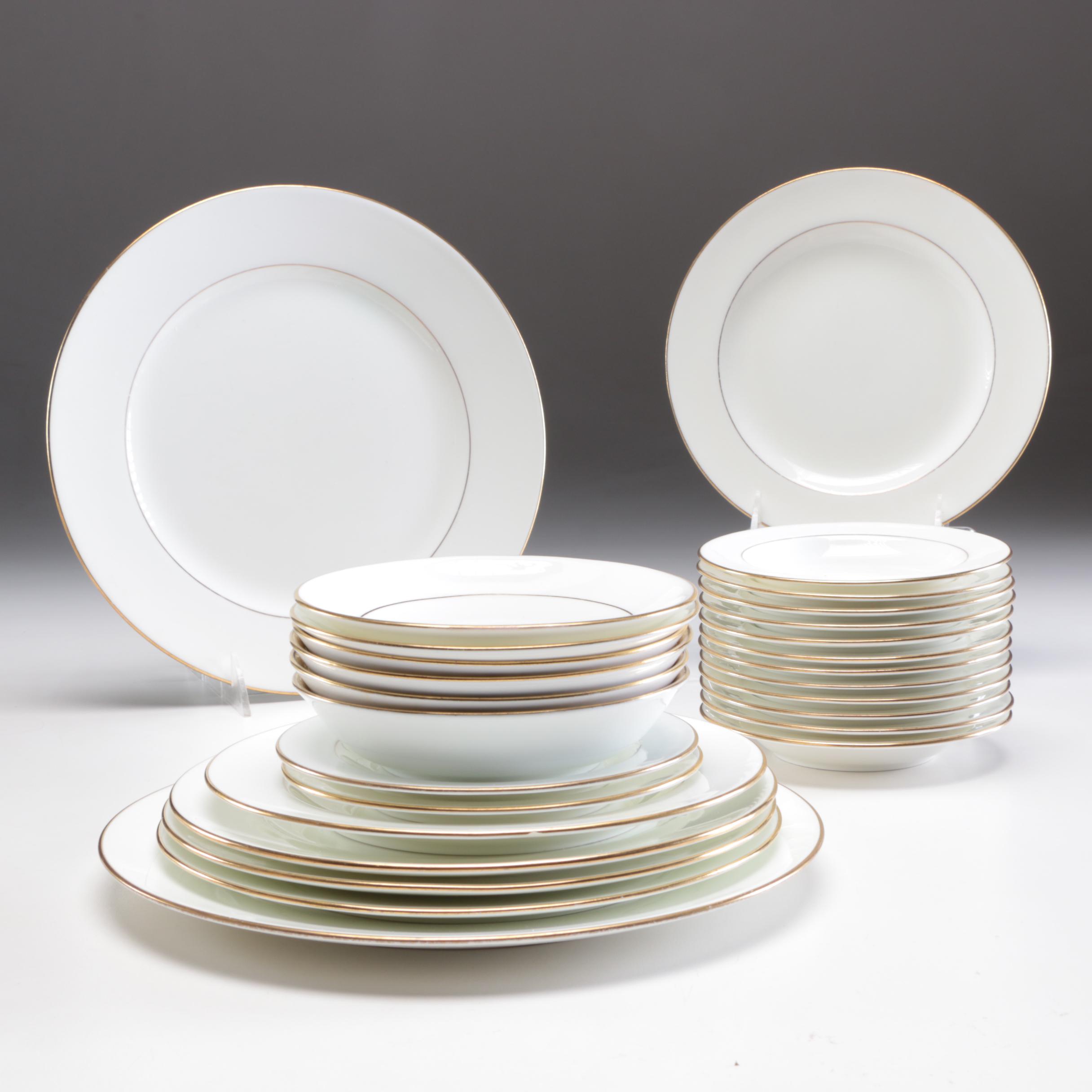 Cauldon and D&C Porcelain Gold and White Dinnerware