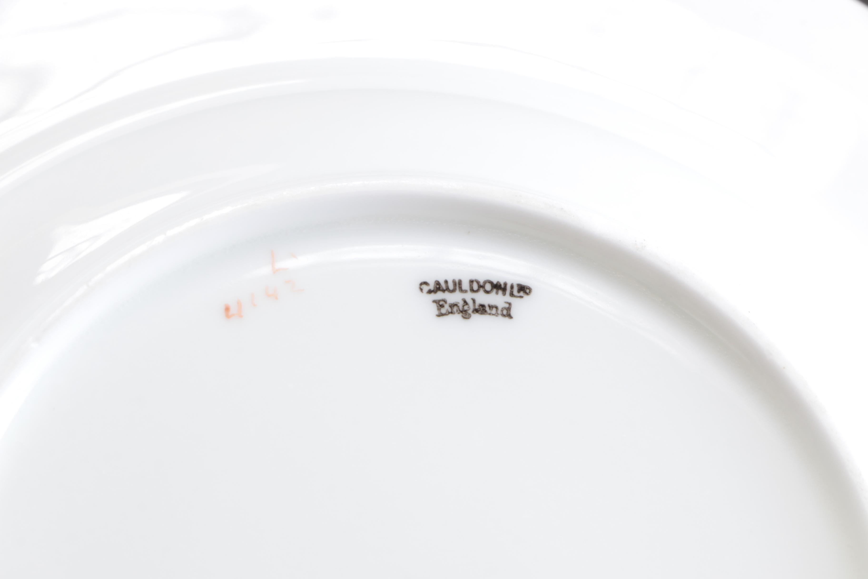 Cauldon and D&C Porcelain Gold and White Dinnerware