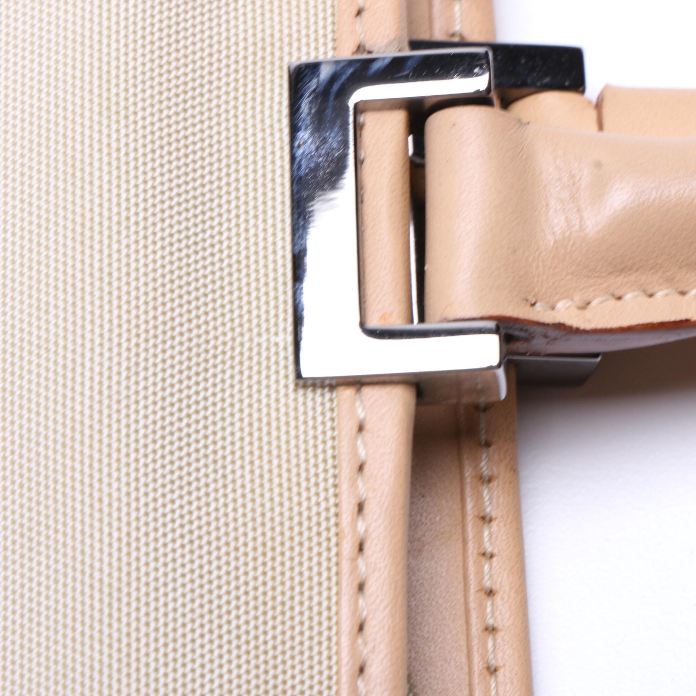 Gucci Beige Nylon and Leather Tote Bag