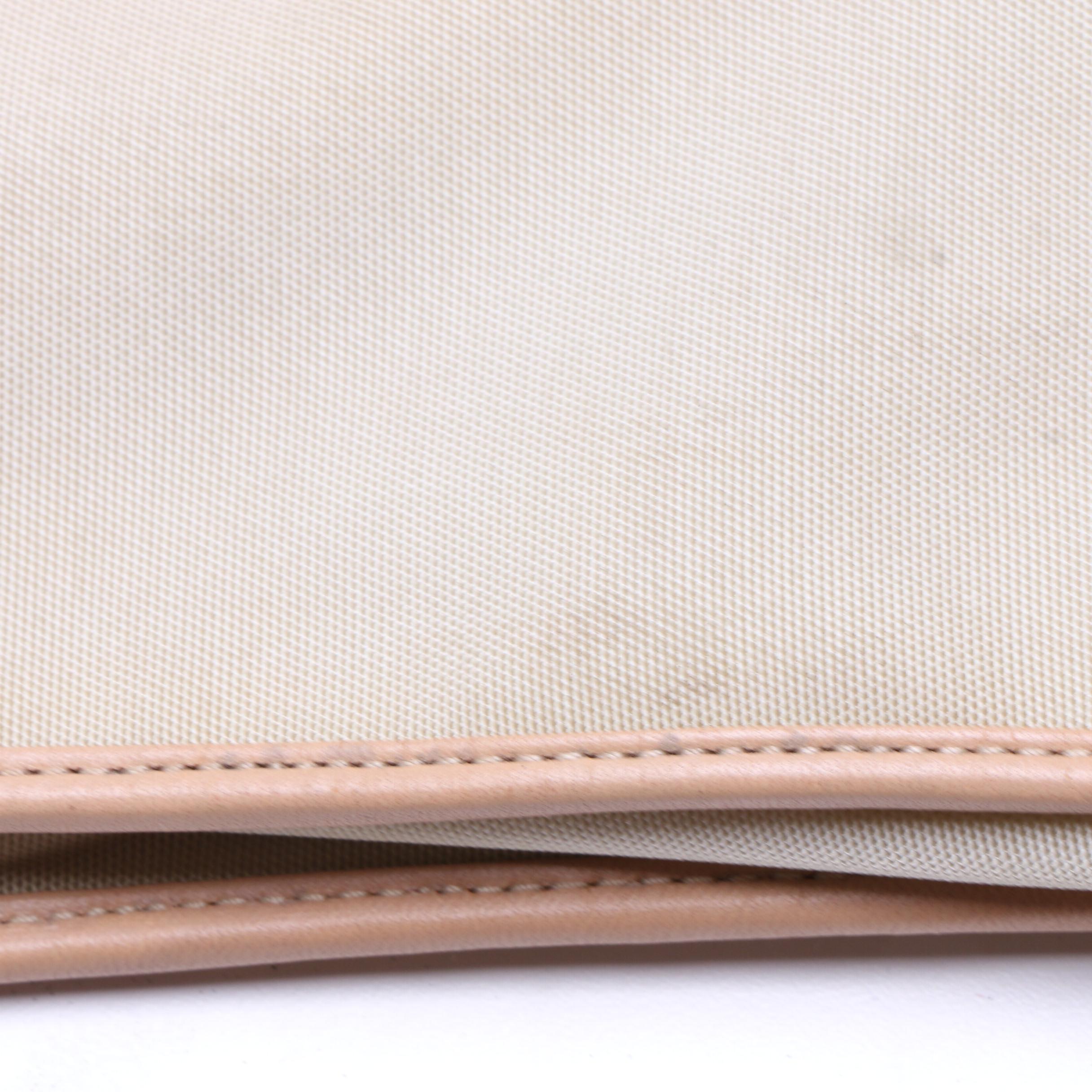 Gucci Beige Nylon and Leather Tote Bag