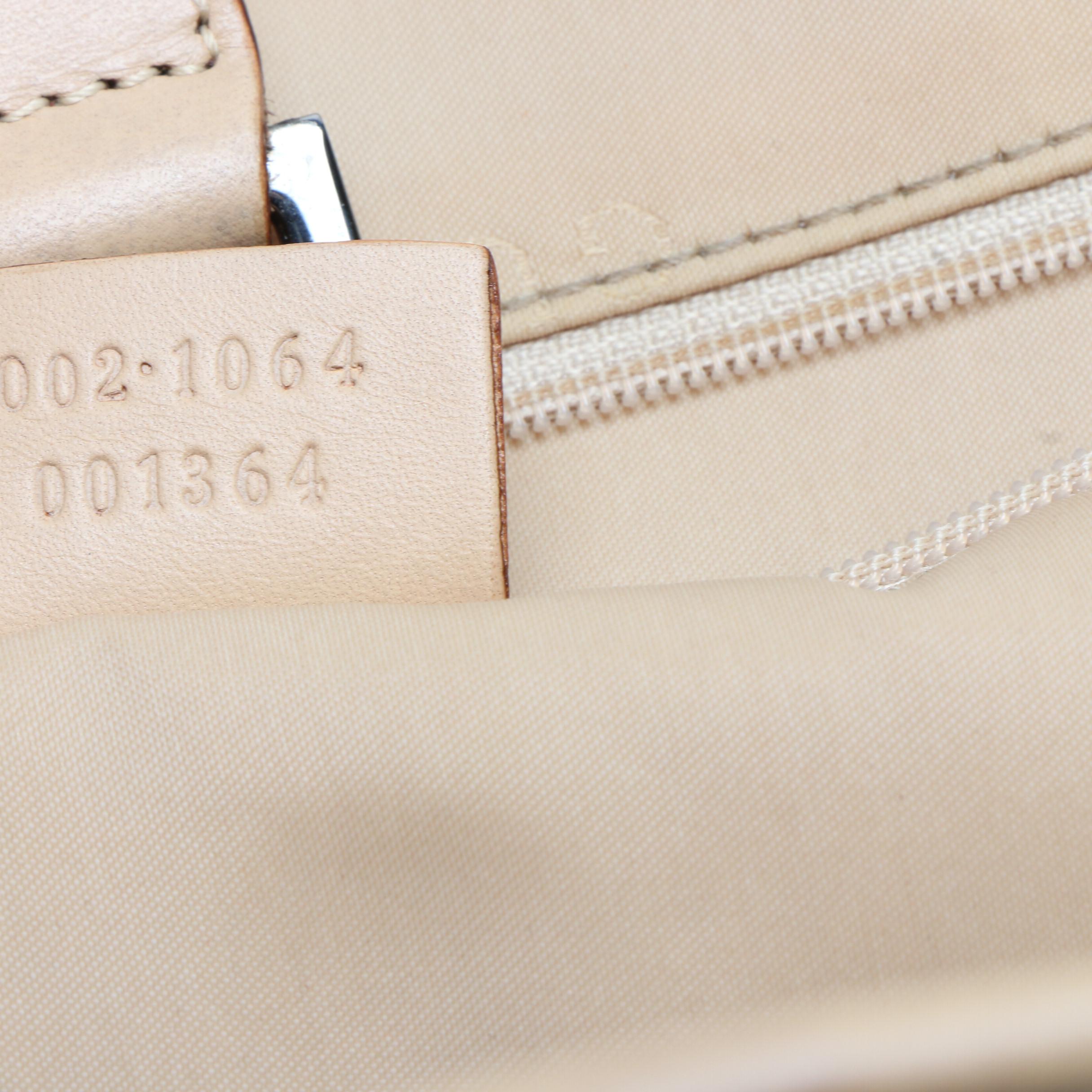 Gucci Beige Nylon and Leather Tote Bag