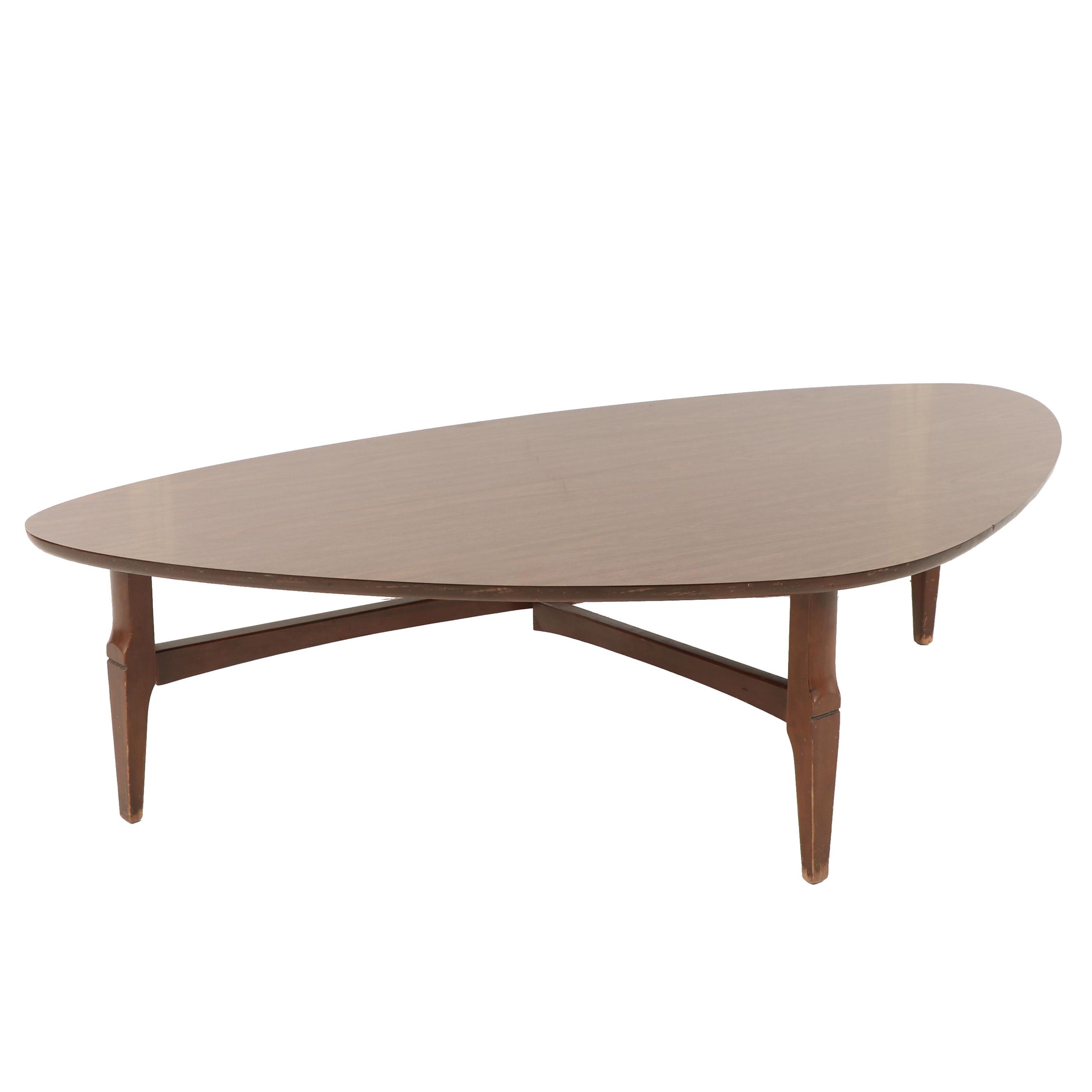 Modern Biomorphic Shaped Cocktail Table in Wood and Laminate, 1970s