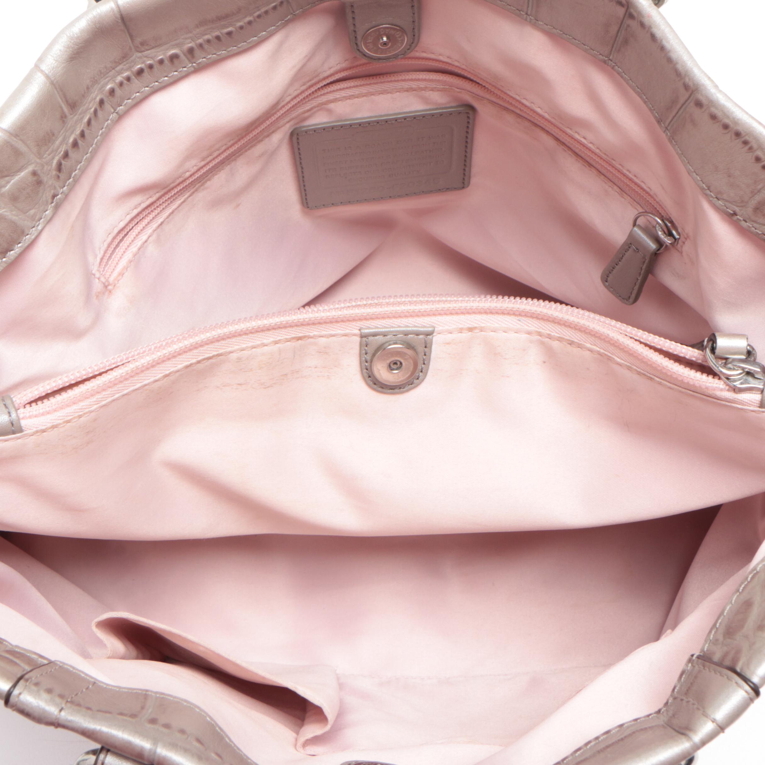 Salvatore Ferragamo Black Leather Valla Shoulder Bag and Coach Ashley Tote Bag