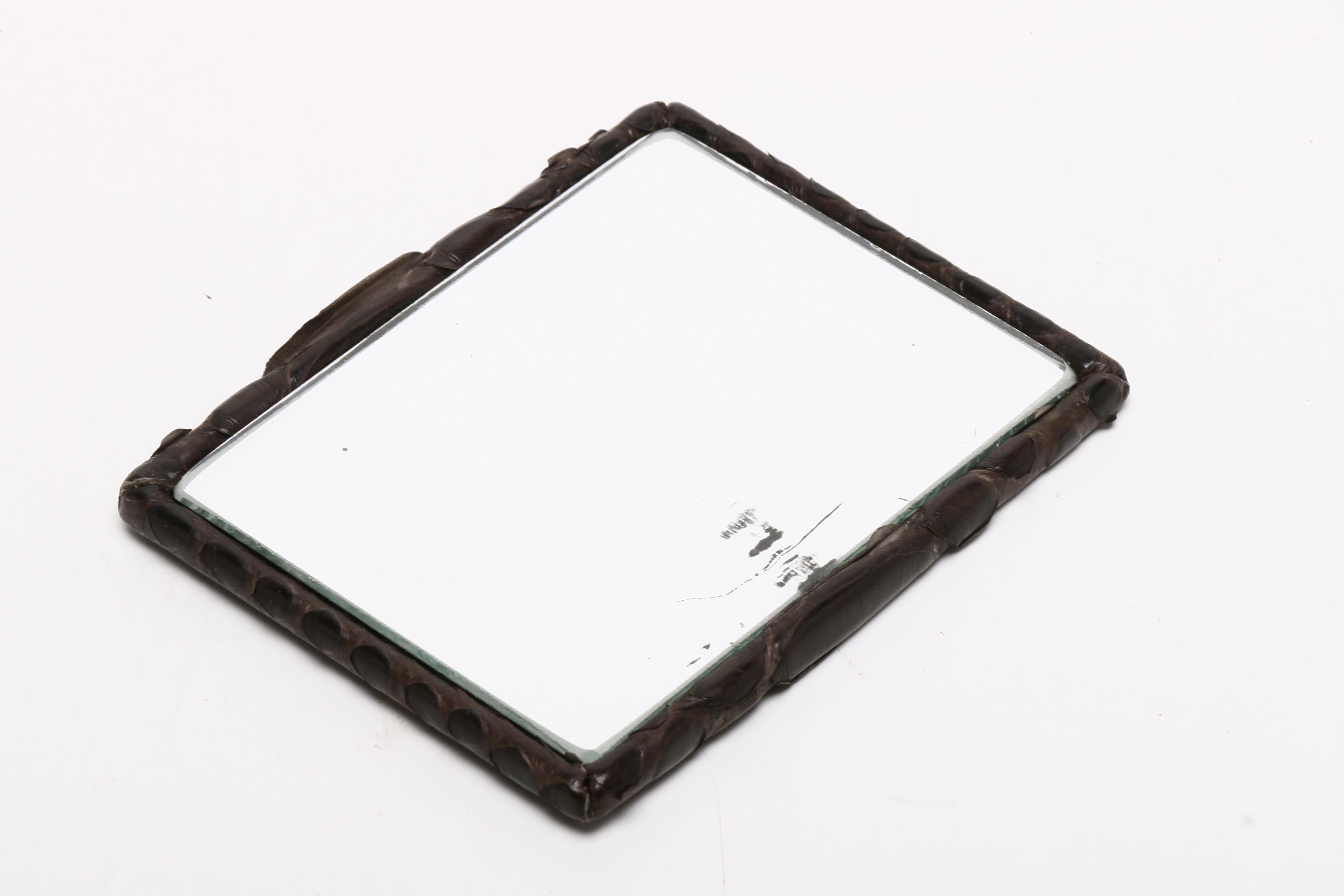 Bottega Veneta Dark Brown Python Skin Frame Bag