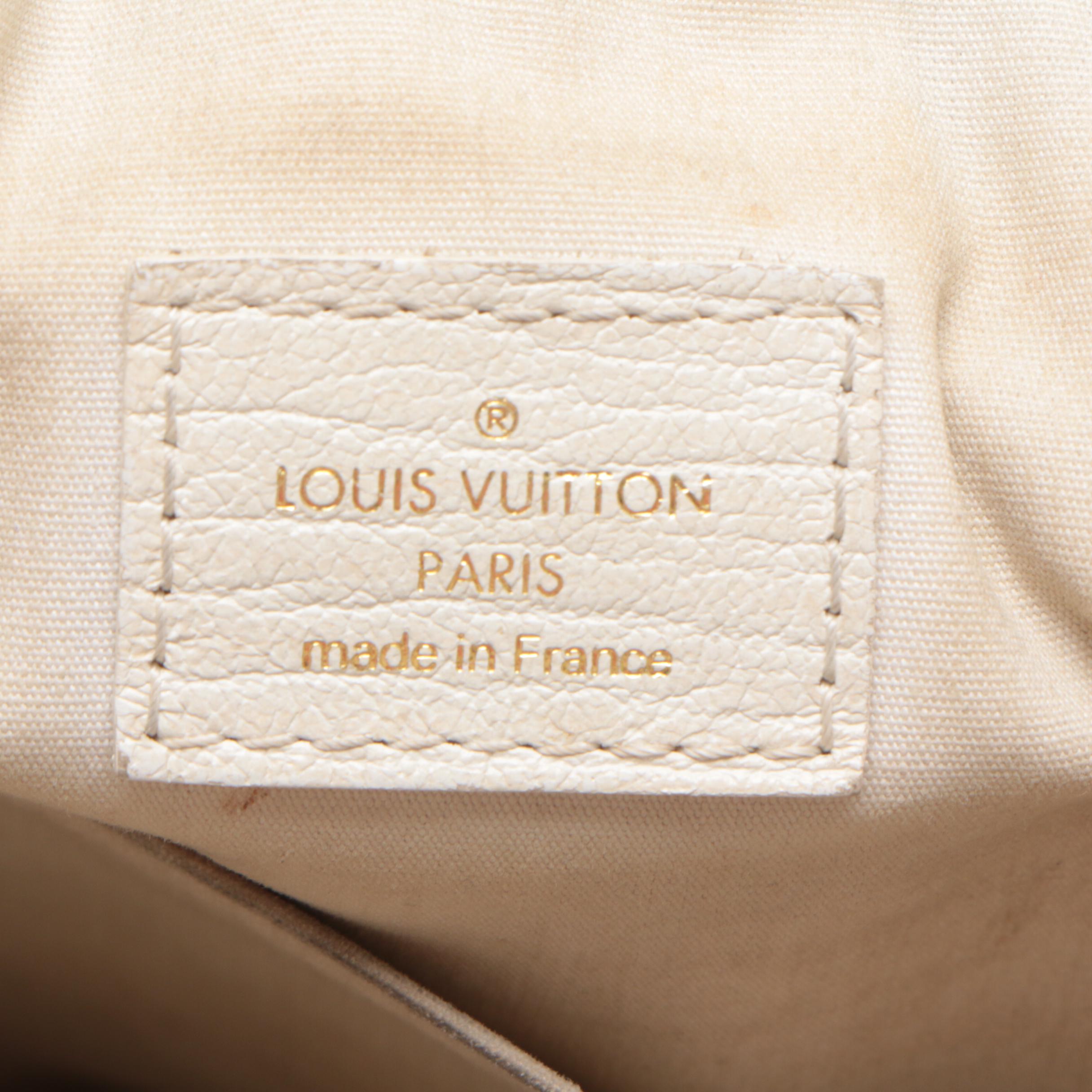Louis Vuitton White and Blue Monogram Mini Lin Croisette Marina GM Bag