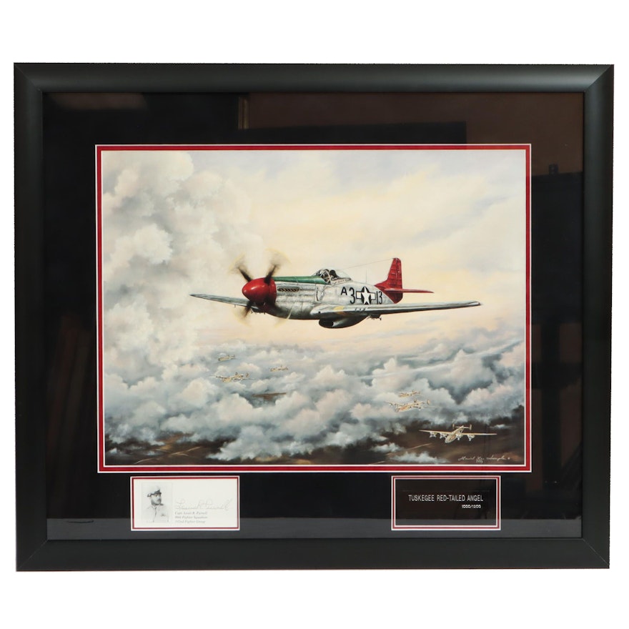 David Lee Sample Giclee "Red Tailed Angel" Tuskegee Airmen