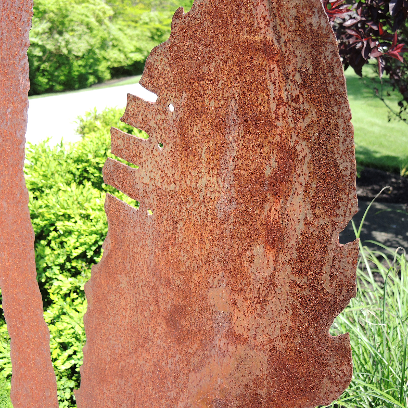 Modern Stylized Leaves Garden Sculptures