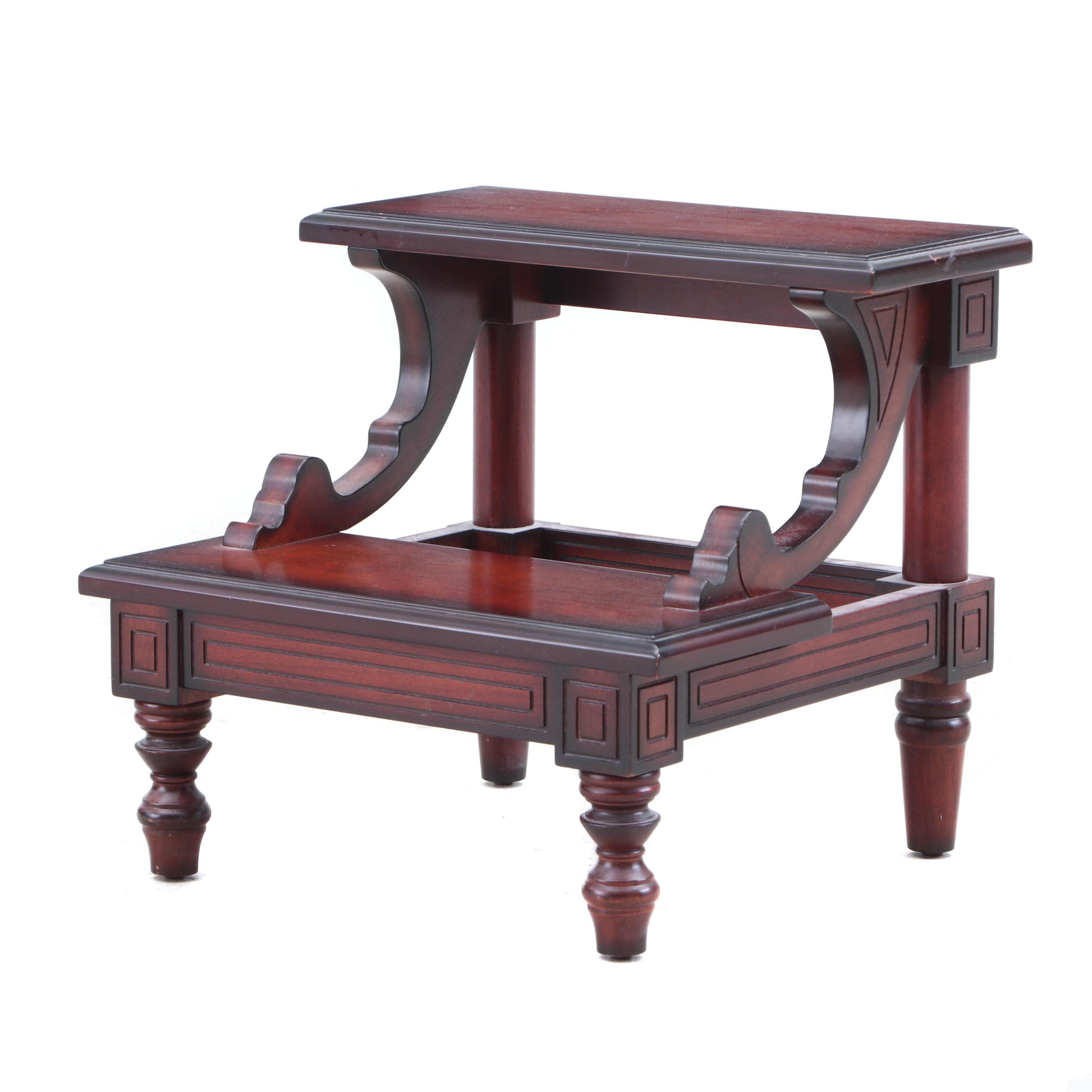 Bombay Mahogany Bed Steps, Late 20th Century