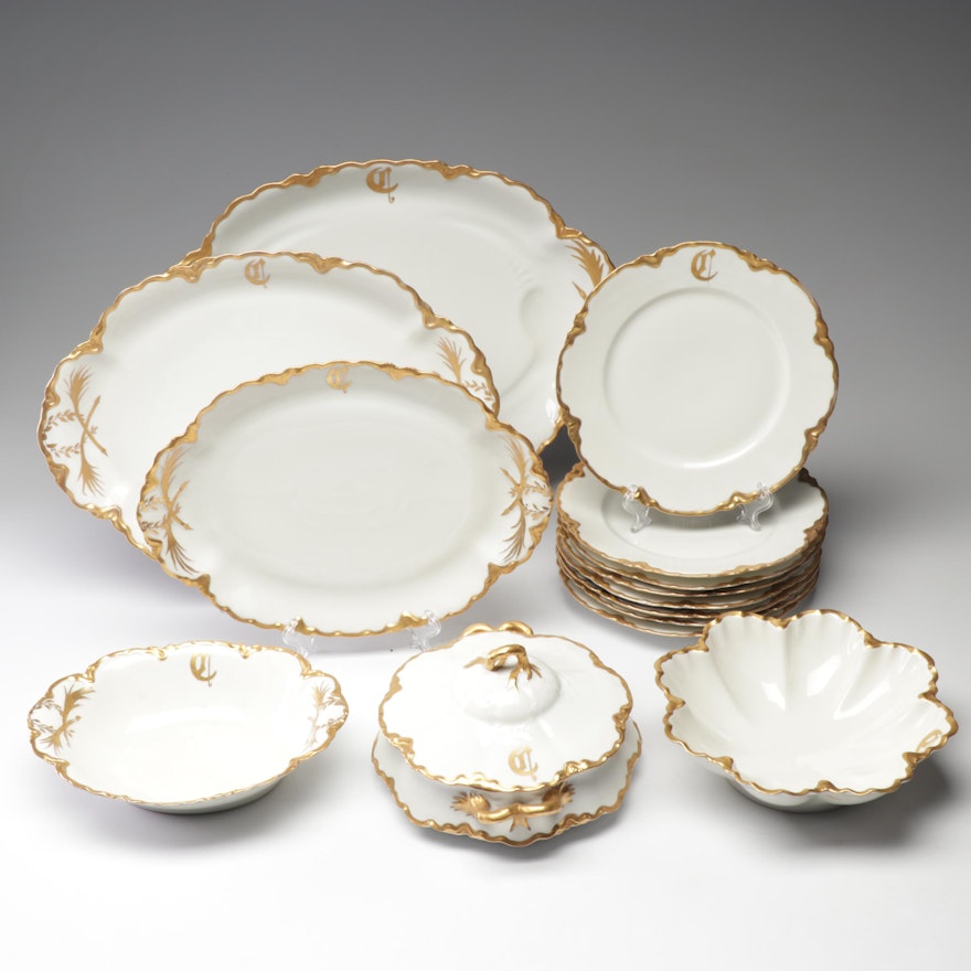 Haviland "Schleiger" Porcelain Tableware, Late 19th - Early 20th Century