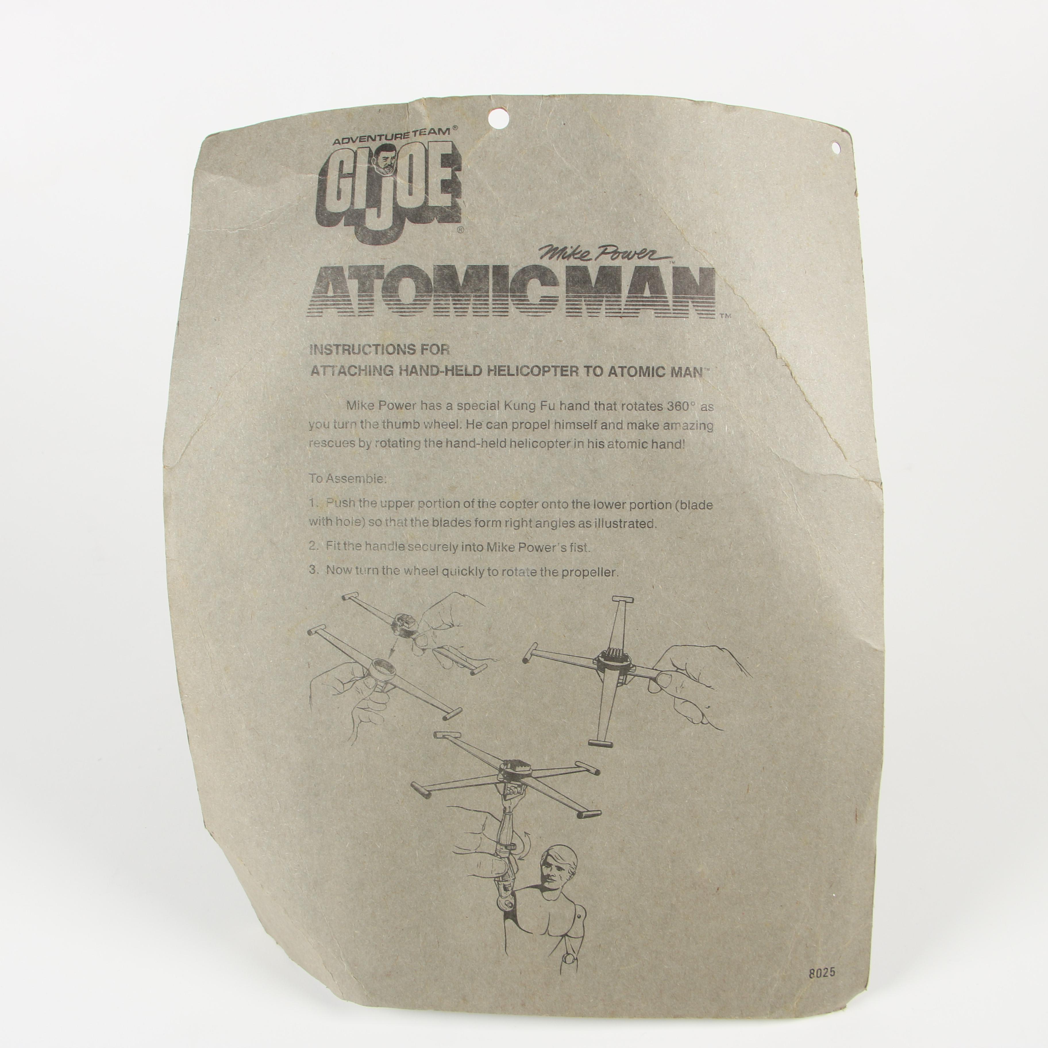 Hasbro Adventure Team GI Joe Mike Power, Atomic Man, 1975