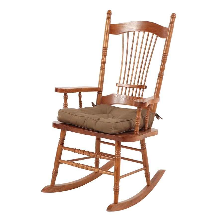 Oak Rocking Chair, Mid to Late 20th Century