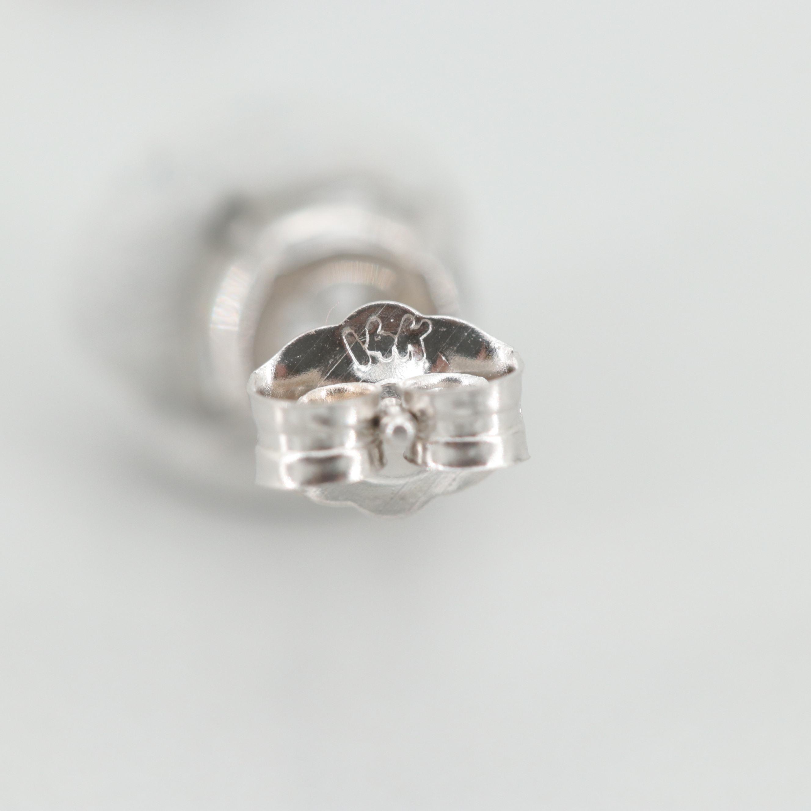 14K White Gold 1.77 CTW Diamond Stud Earrings