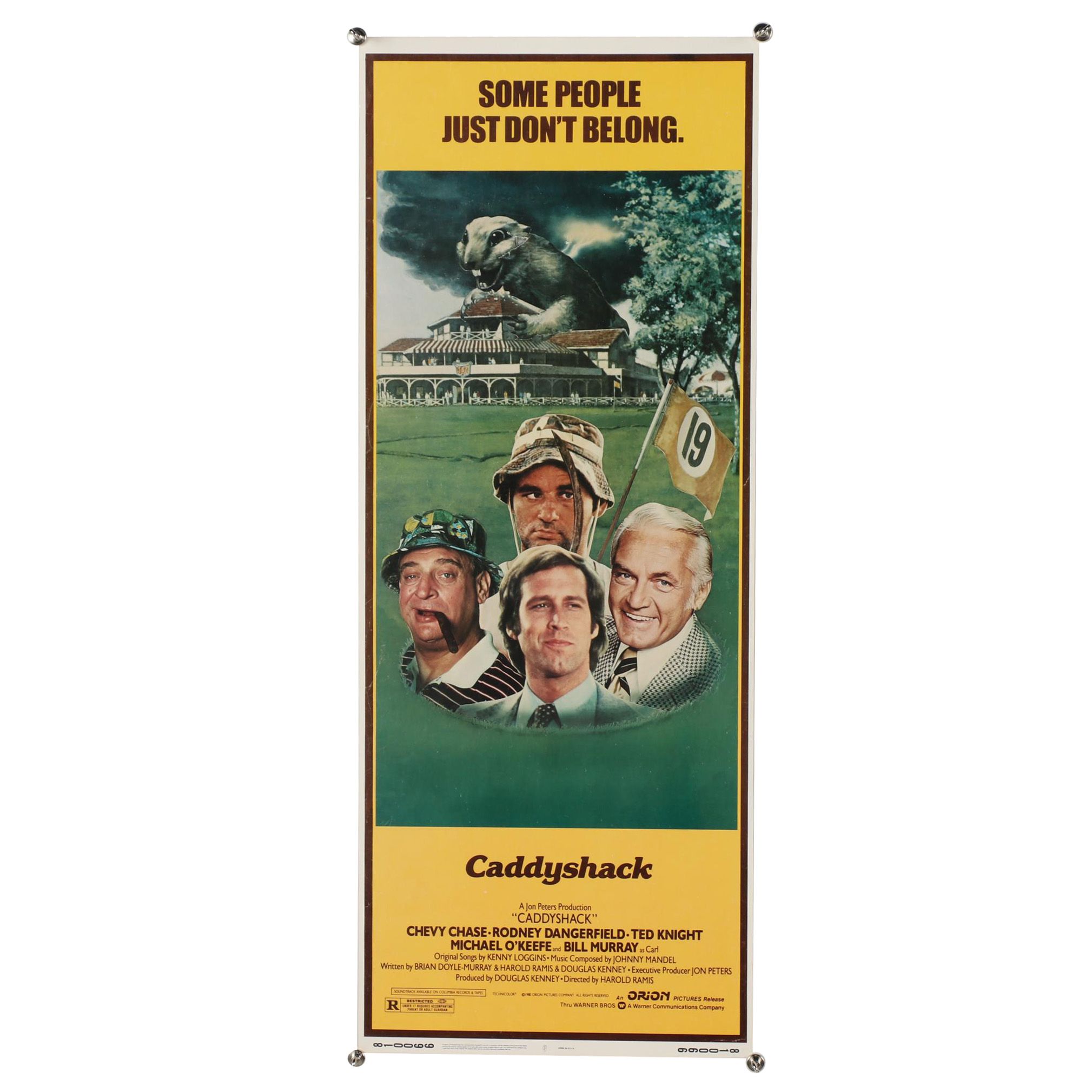 "Caddyshack" Original Lobby Insert Movie Poster, 1980