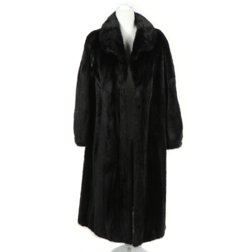 Women's Koslow's Black Mink Fur Coat