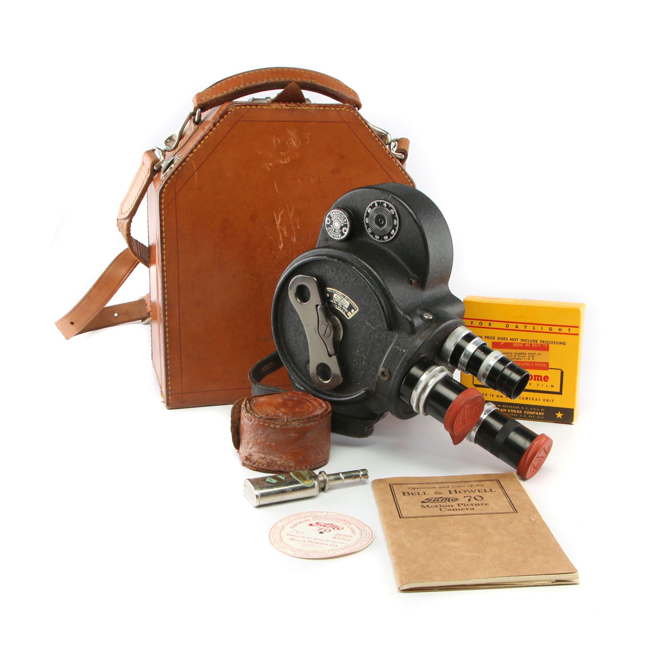Bell & Howell Filmo 70 Motion Picture Camera with Case