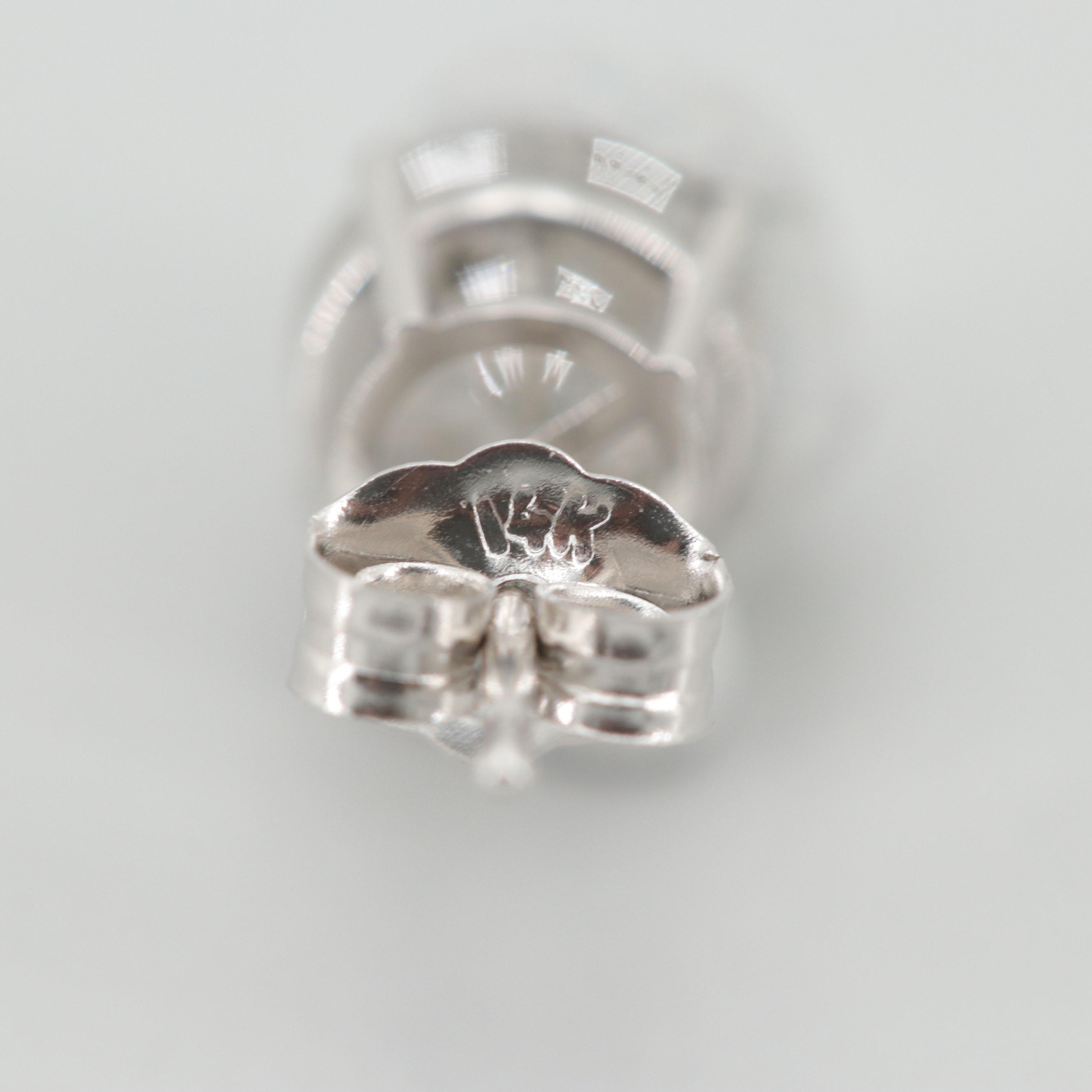 14K White Gold 2.15 CTW Diamond Stud Earrings