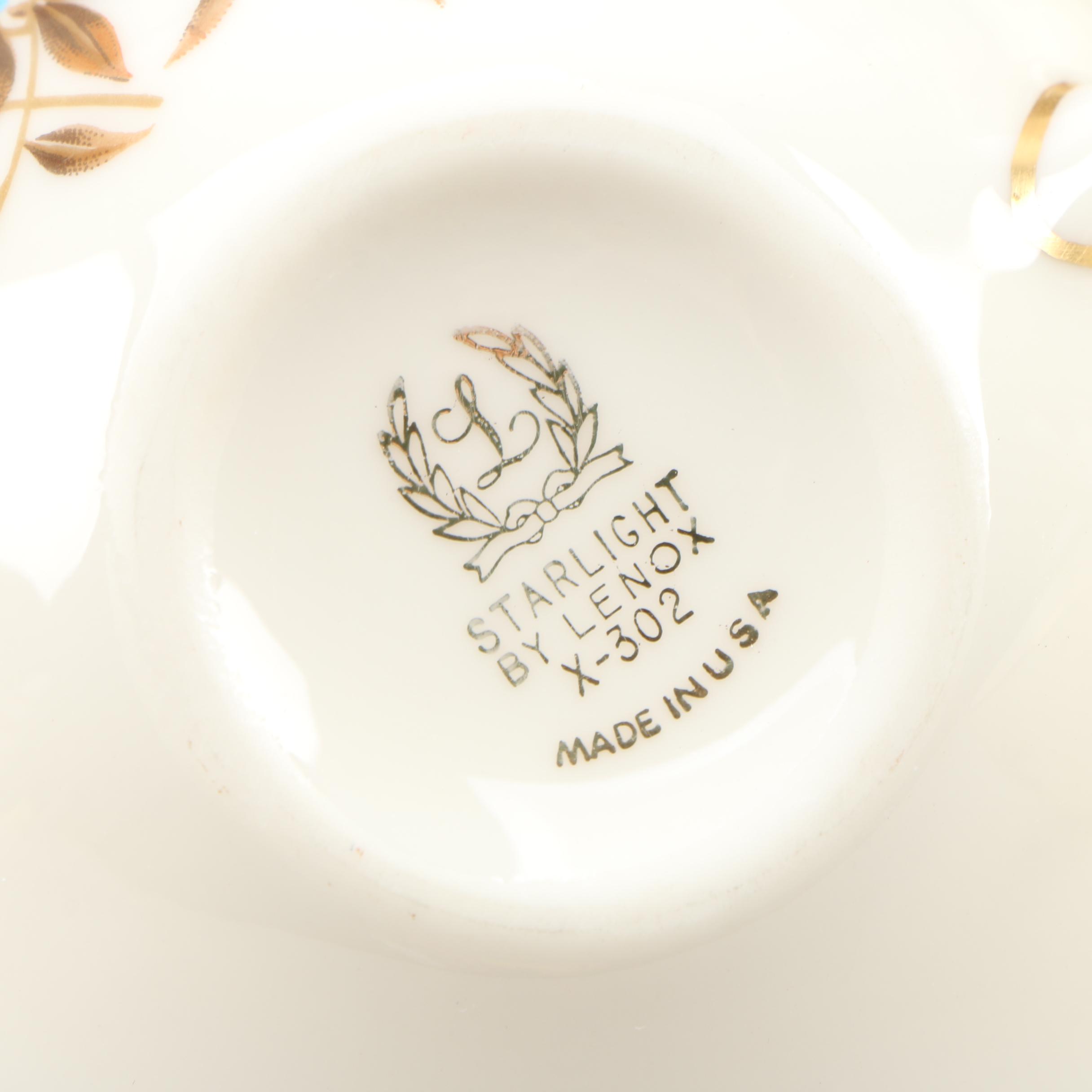 Lenox "Starlight" Bone China Dinnerware, 1952–1978