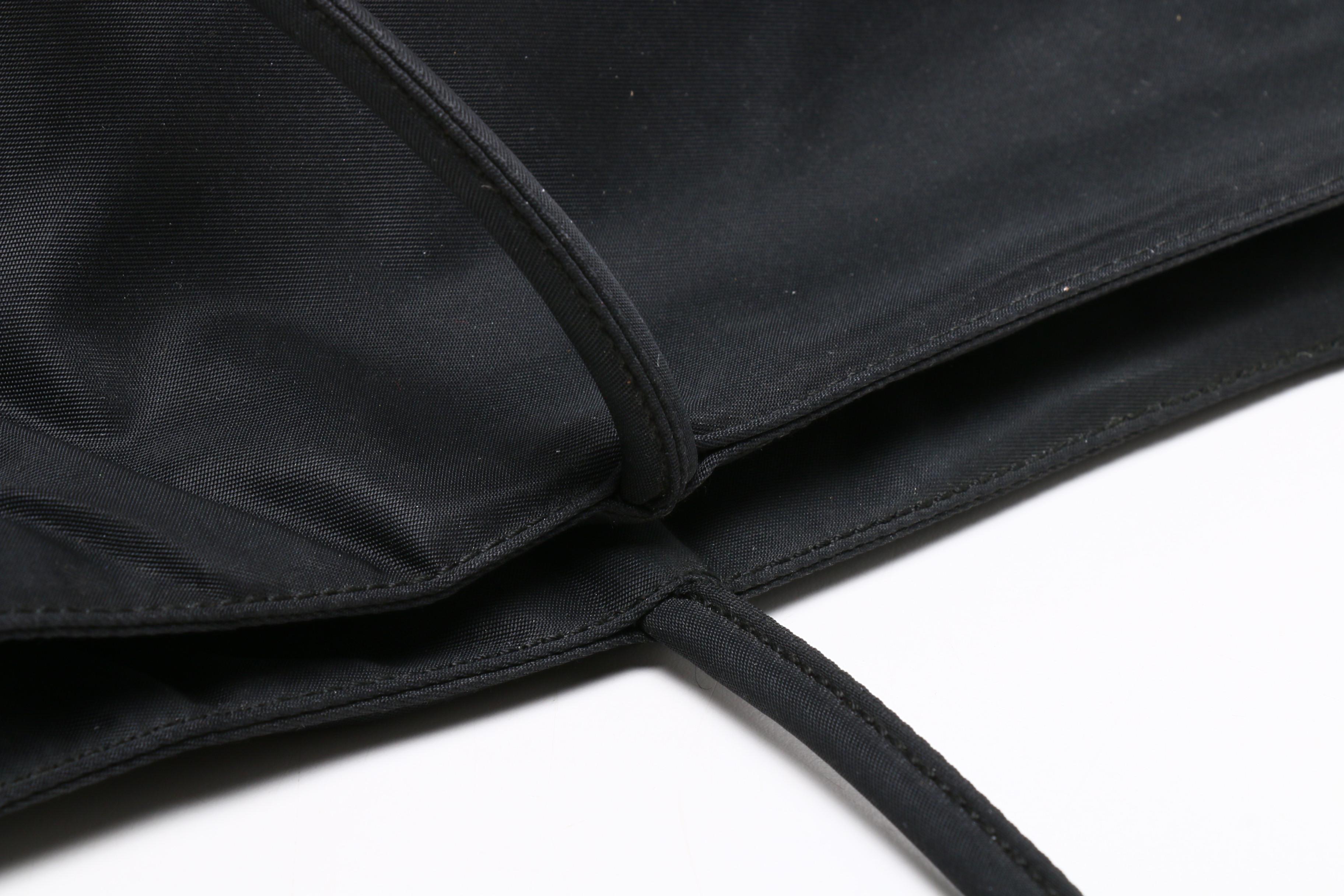 Prada Black Tessuto Nylon Tote Bag With Prada Shield Style Sunglasses