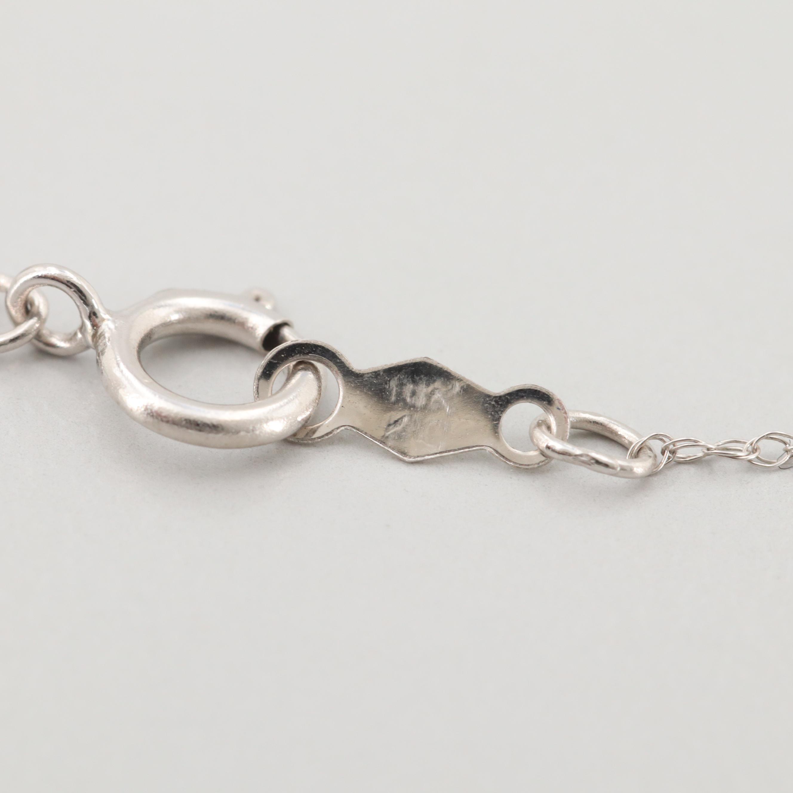 14K White Gold 1.00 CT Fancy Dark Brown Diamond Necklace with GIA Report