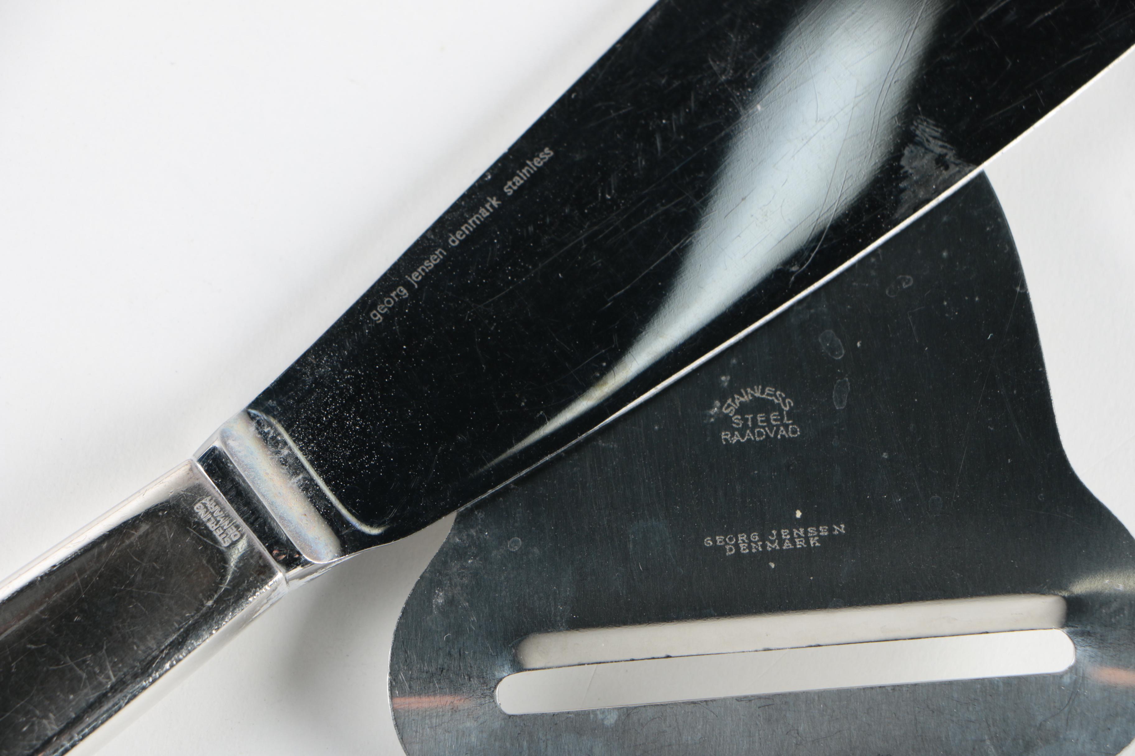 Georg Jensen "Cypress" Sterling Silver Flatware, Denmark, Circa 1954