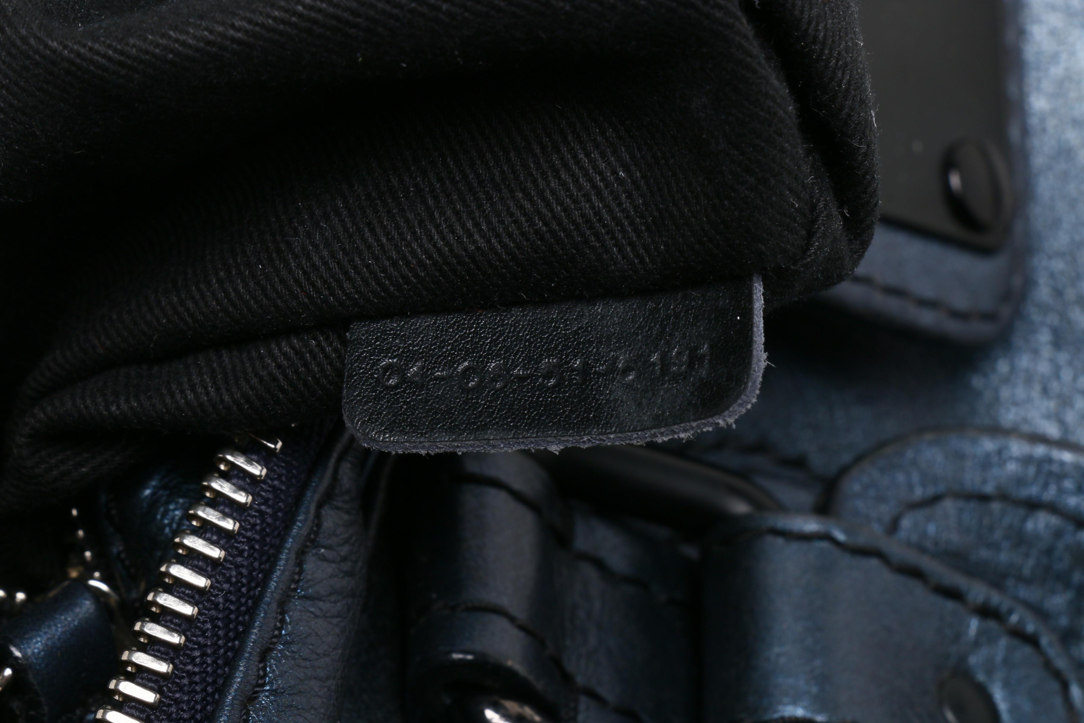 Chloé Metallic Blue Leather Paddington Satchel