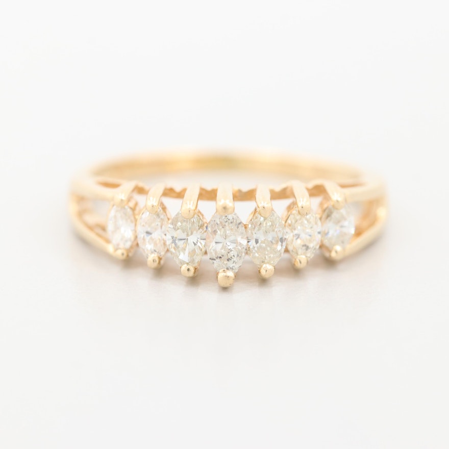 14K Yellow Gold Diamond Ring