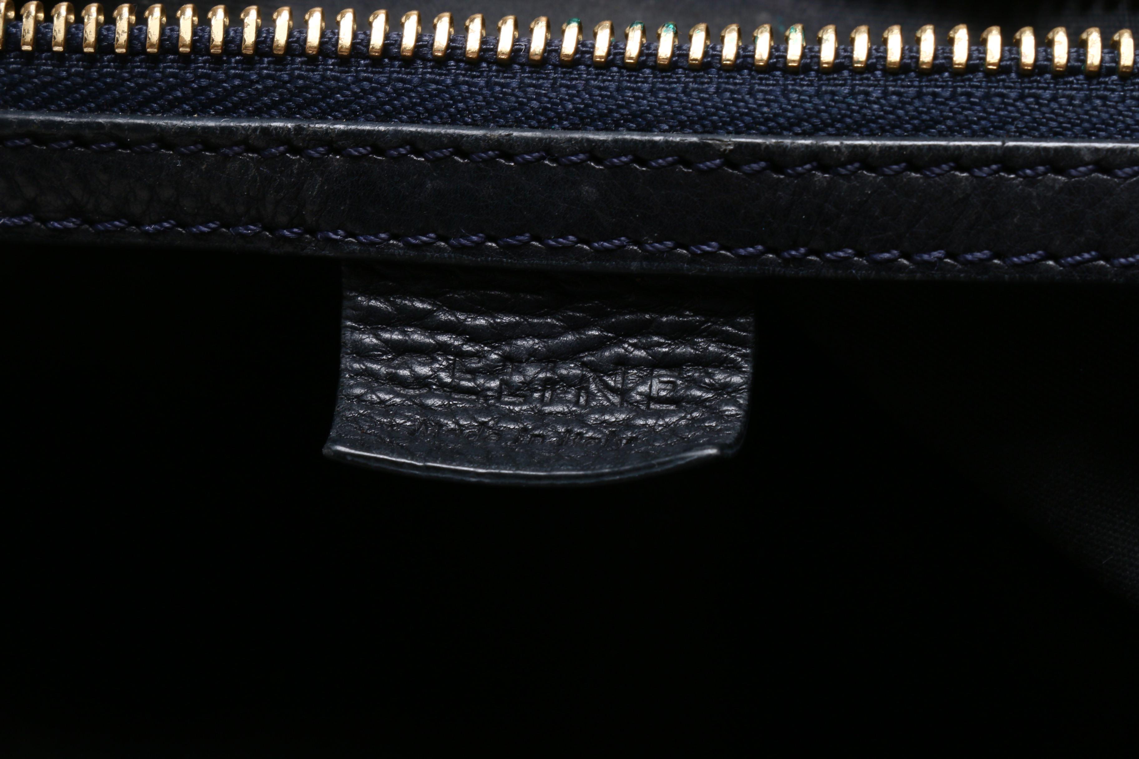 Céline Monogram Canvas Tote Bag Trimmed in Leather
