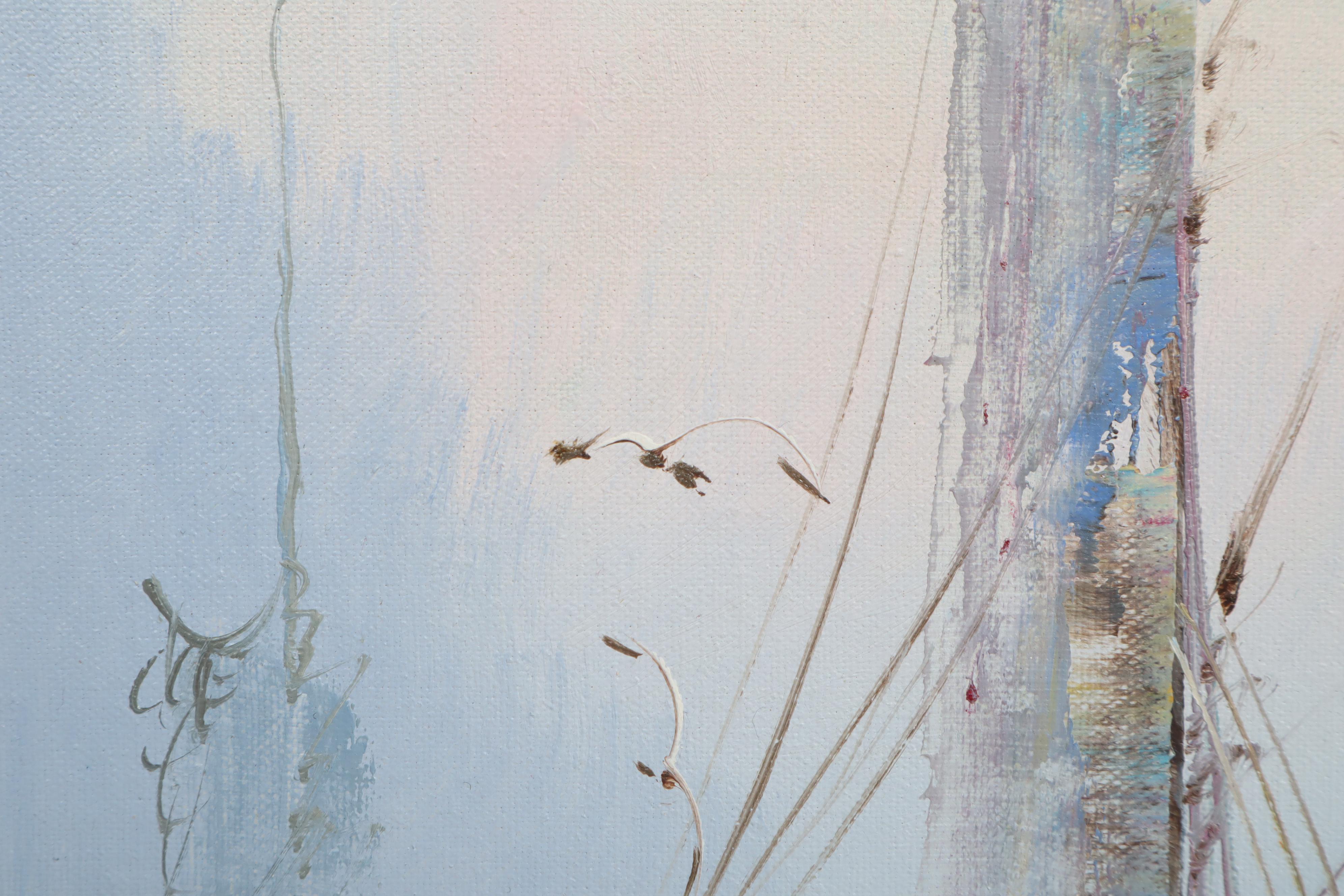 Thomas Oil Painting of a Harbor