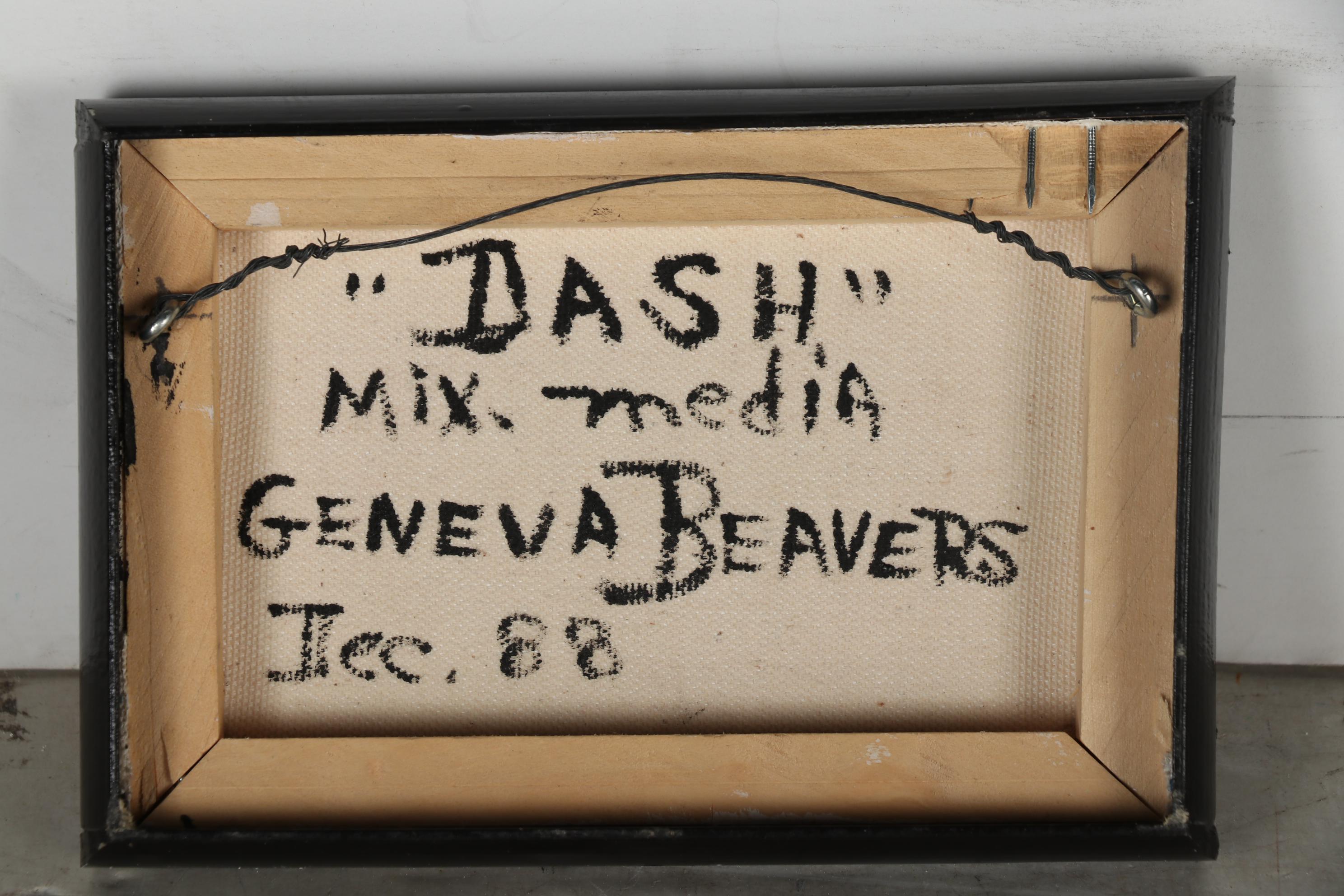 Geneva Beavers Acrylic Folk Painting "Dash", 1988