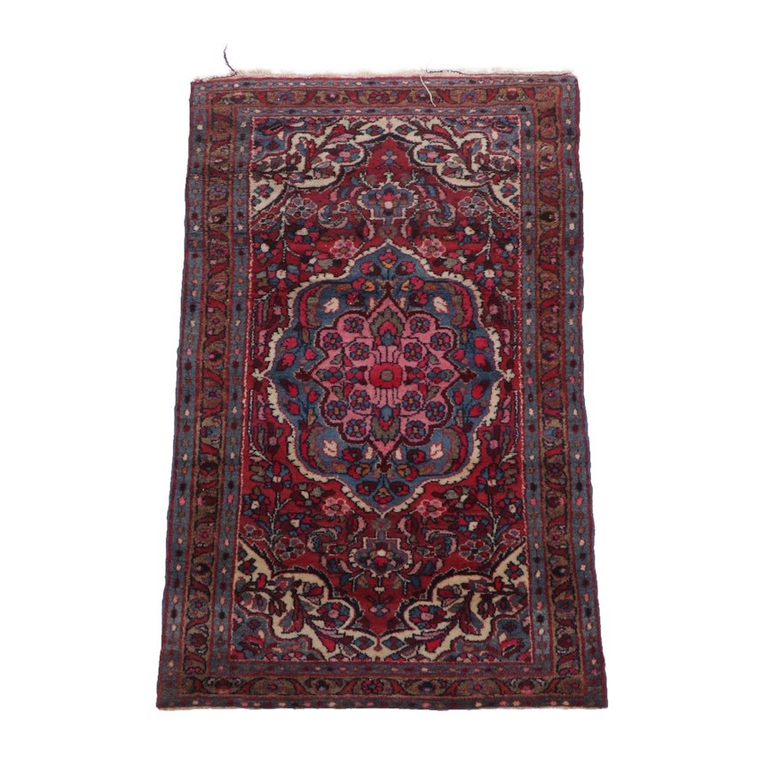 Hand-Knotted Persian Hamadan Wool Rug