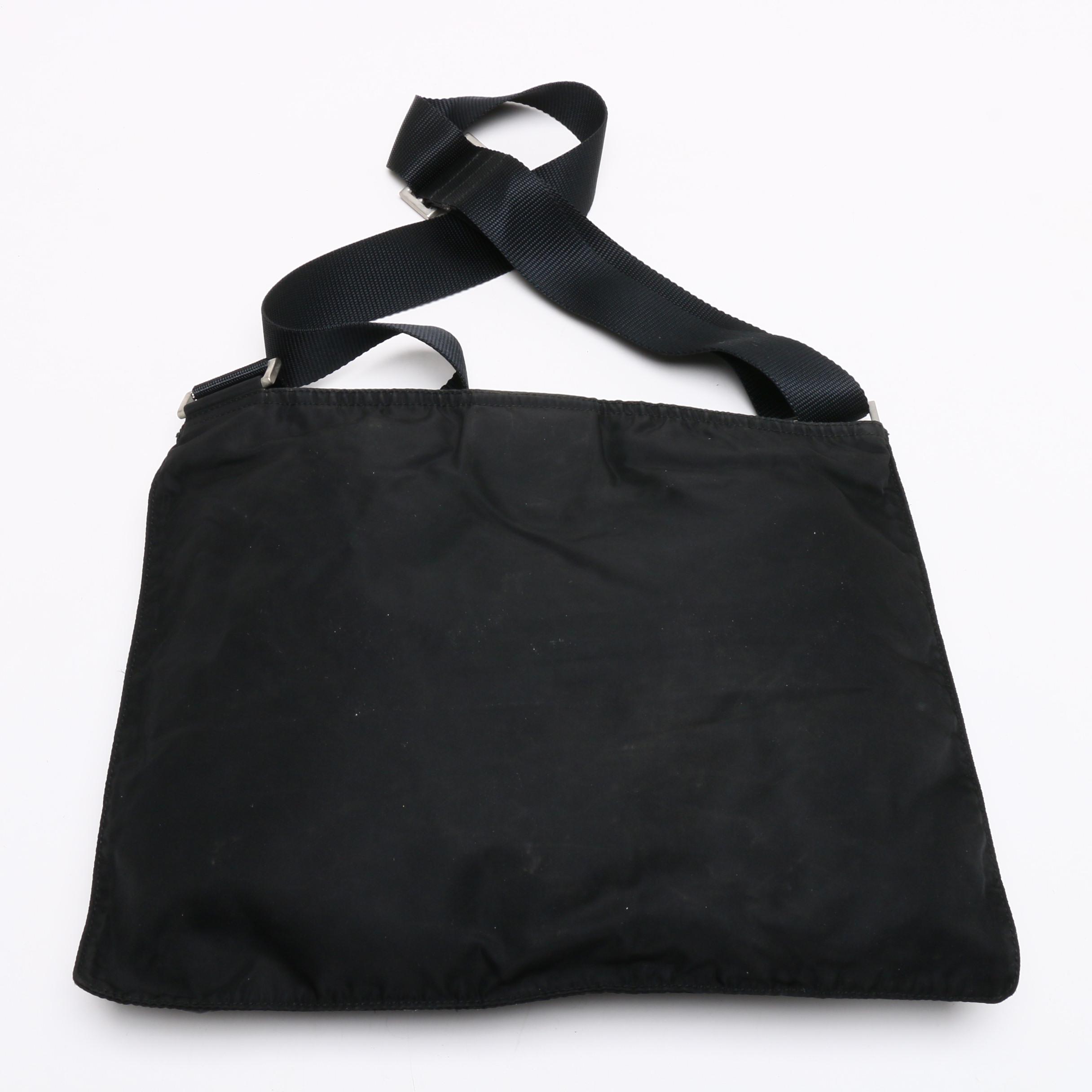 Prada Black Tessuto Nylon Shoulder Bag