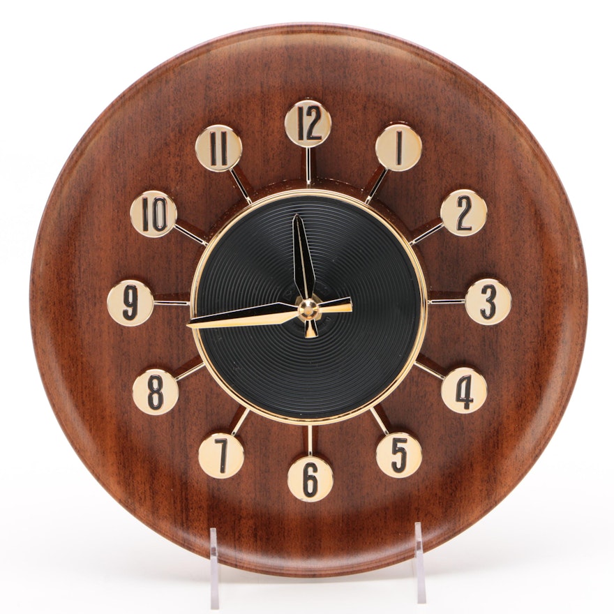 Spartus King Electric Wall Clock, Mid-Century