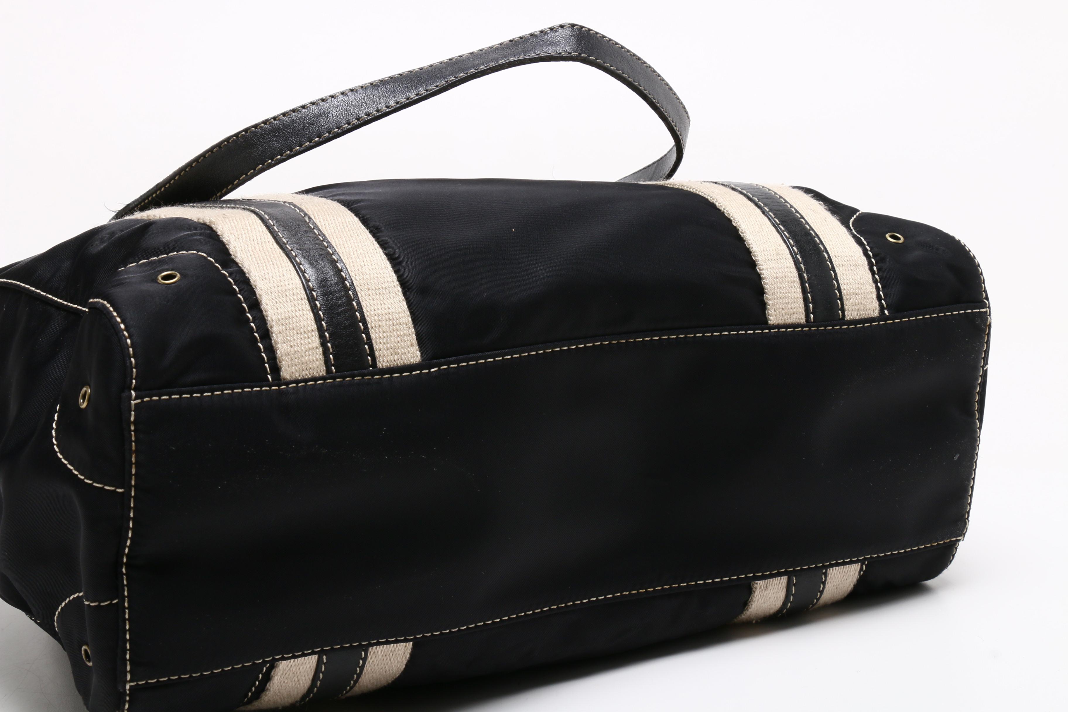 Burberry London Blue Label Black Nylon Tote