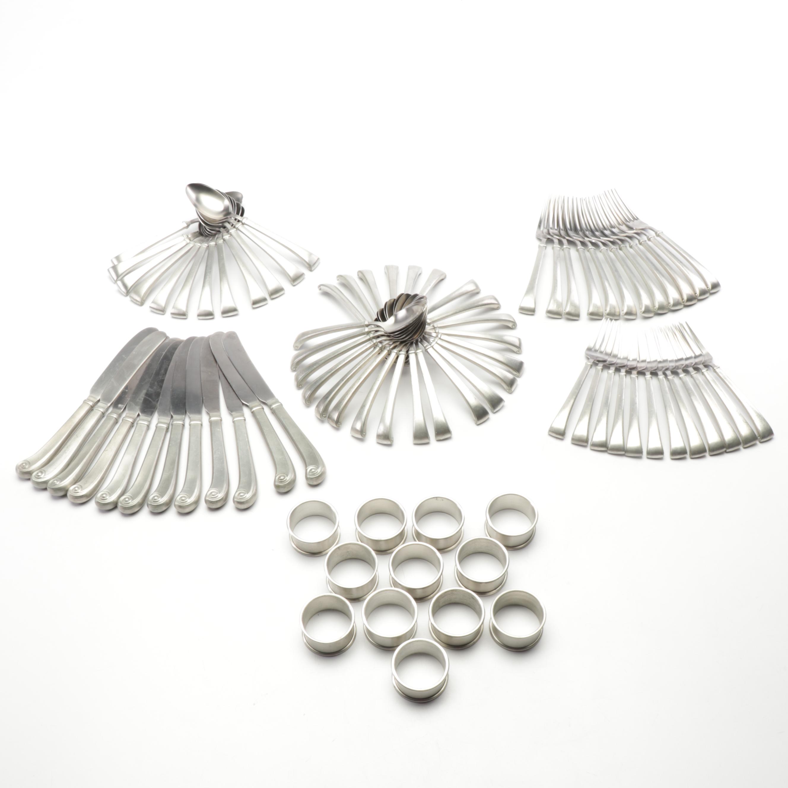 International Pewter Flatware and Napkin Bands