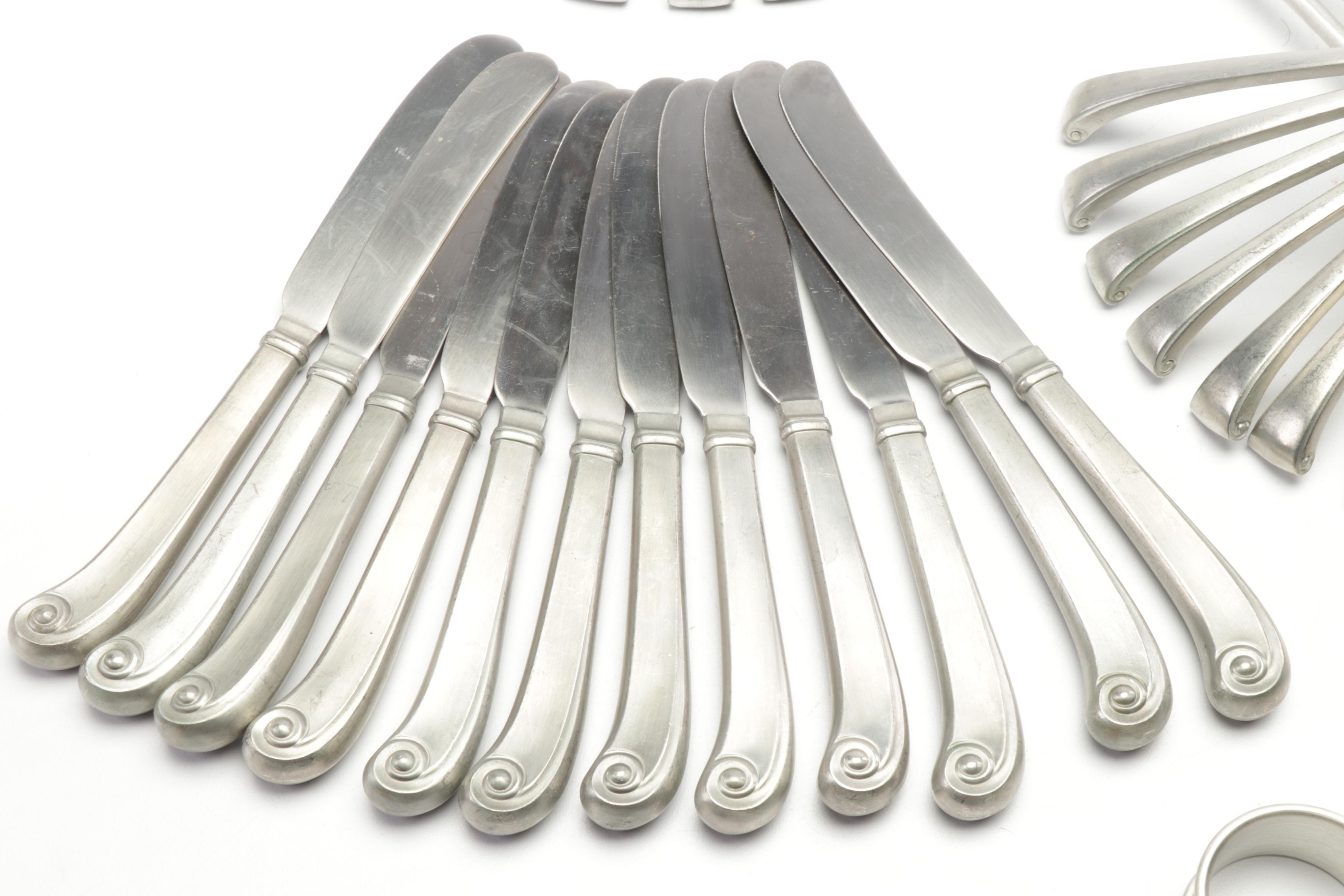 International Pewter Flatware and Napkin Bands