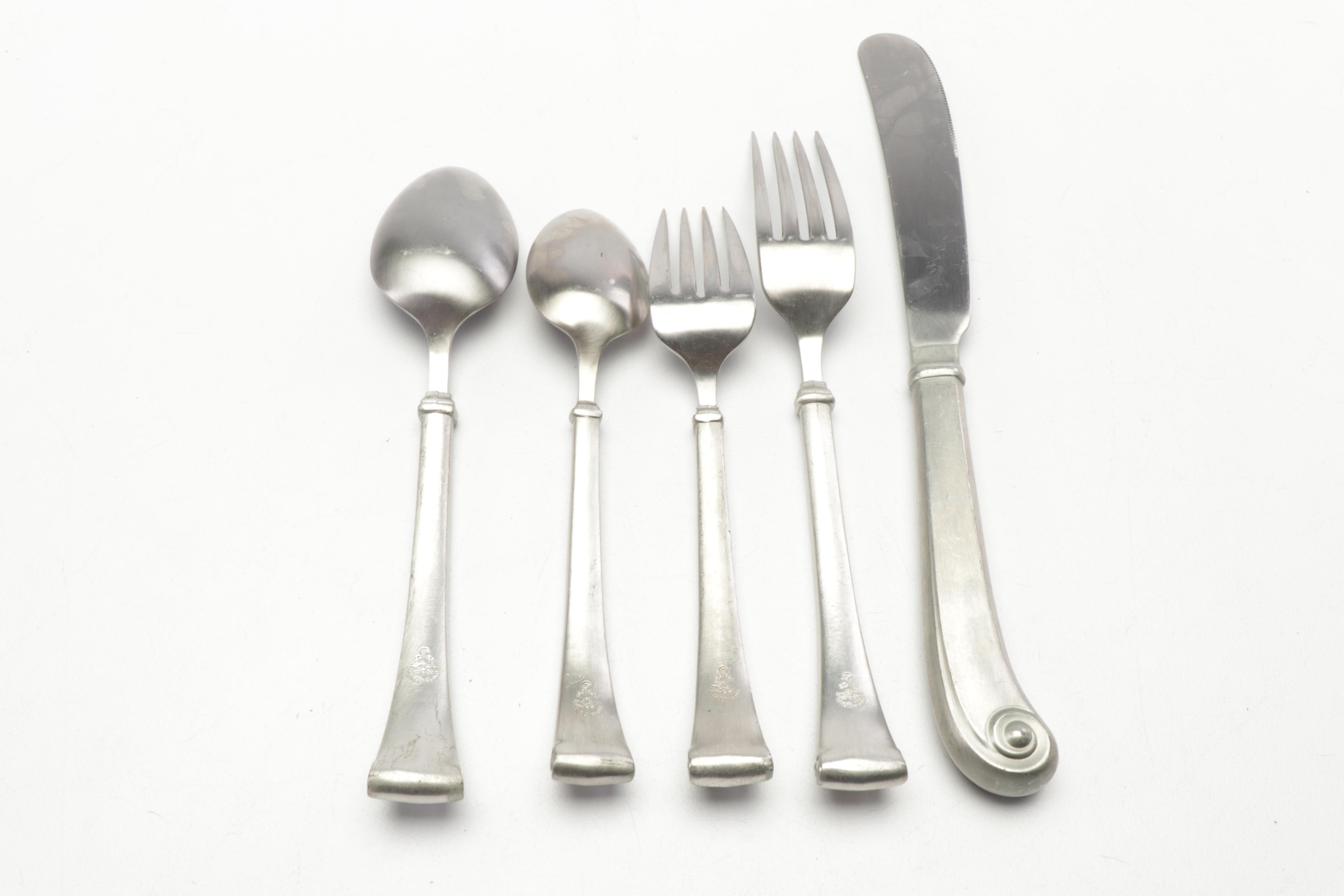 International Pewter Flatware and Napkin Bands