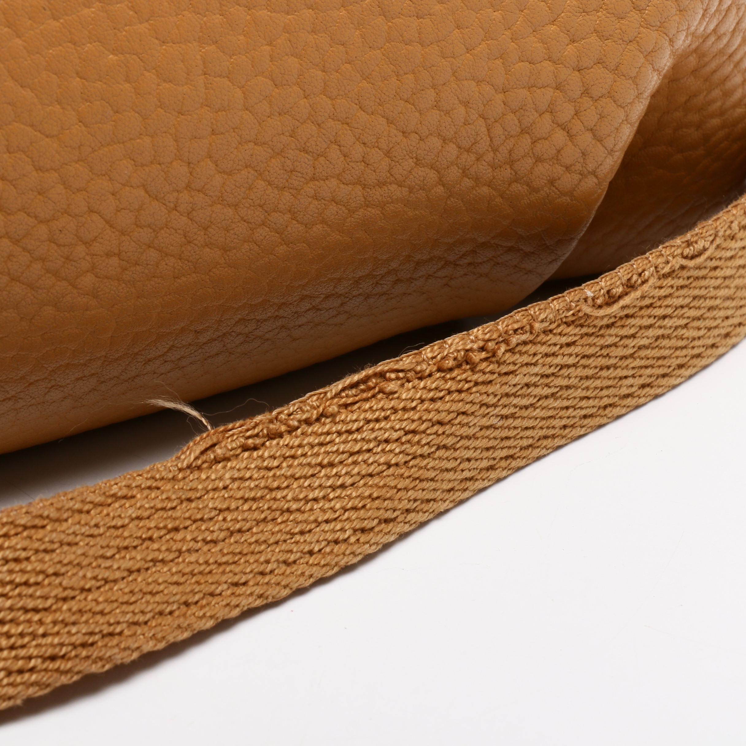 Hermès Paris Tan Clemence Leather Saddle Bag